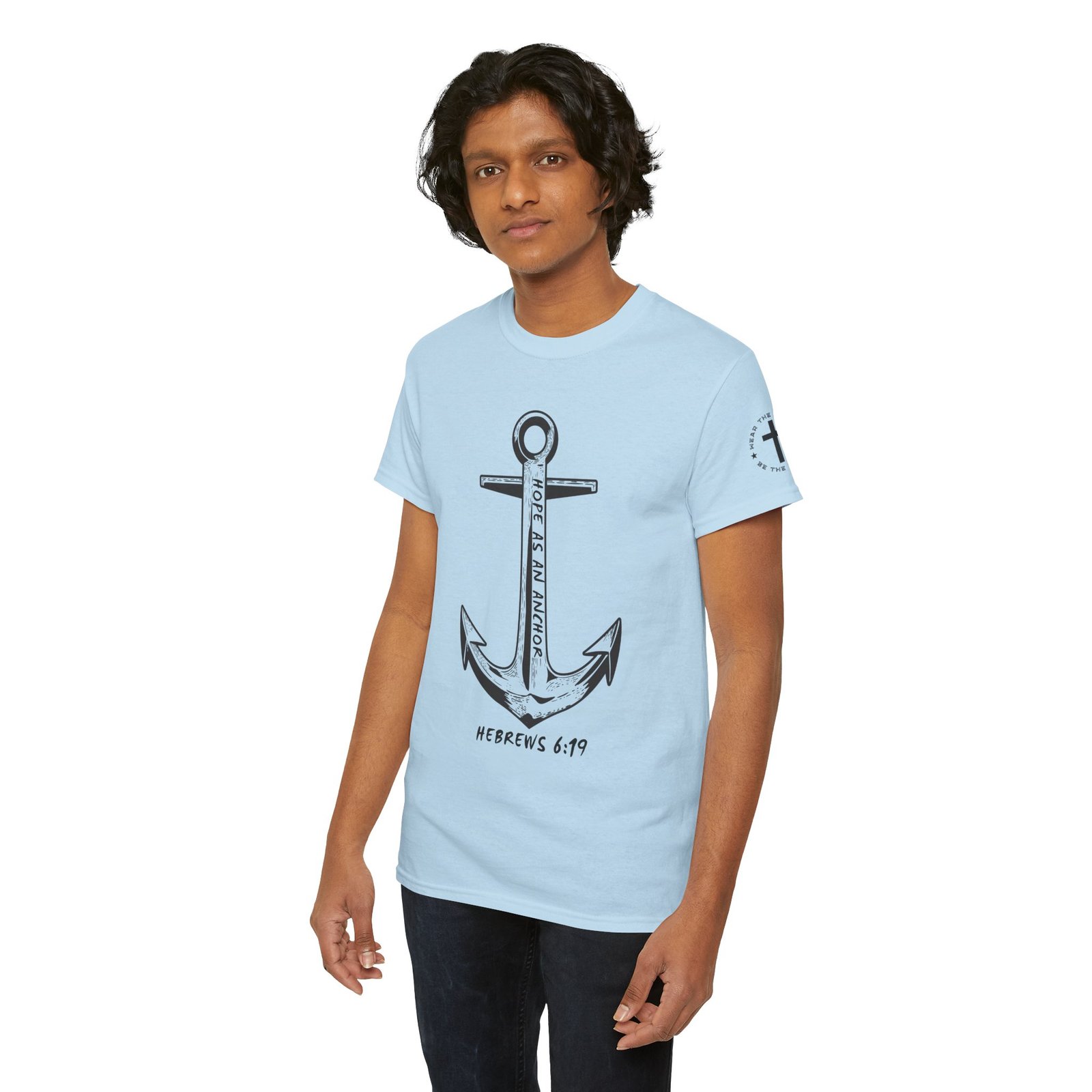 Anchor Faith T-Shirt – Hebrews 6:19 Christian Nautical Tee - Image 8