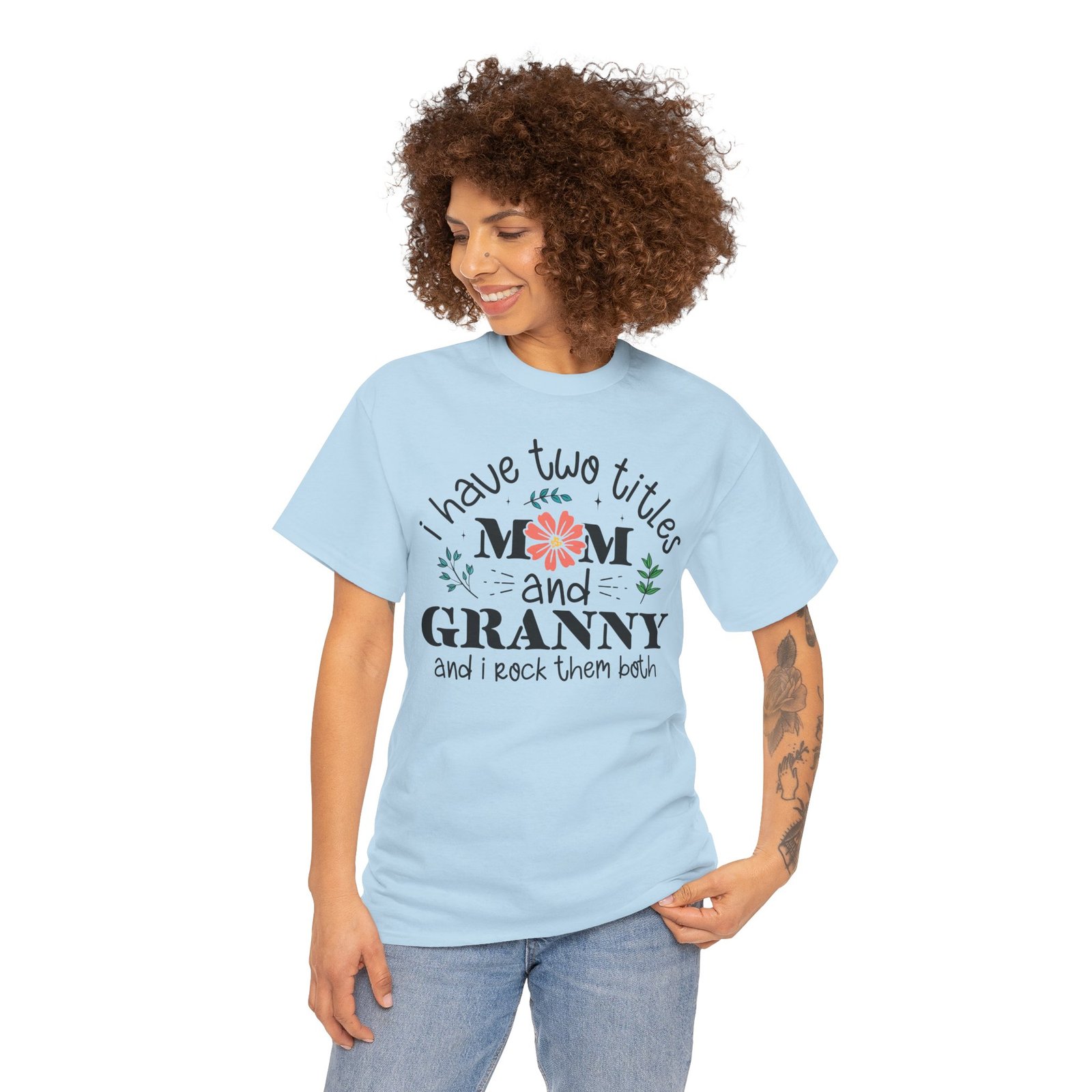 I Have Two Titles: Mom and Granny T-Shirt - Image 61