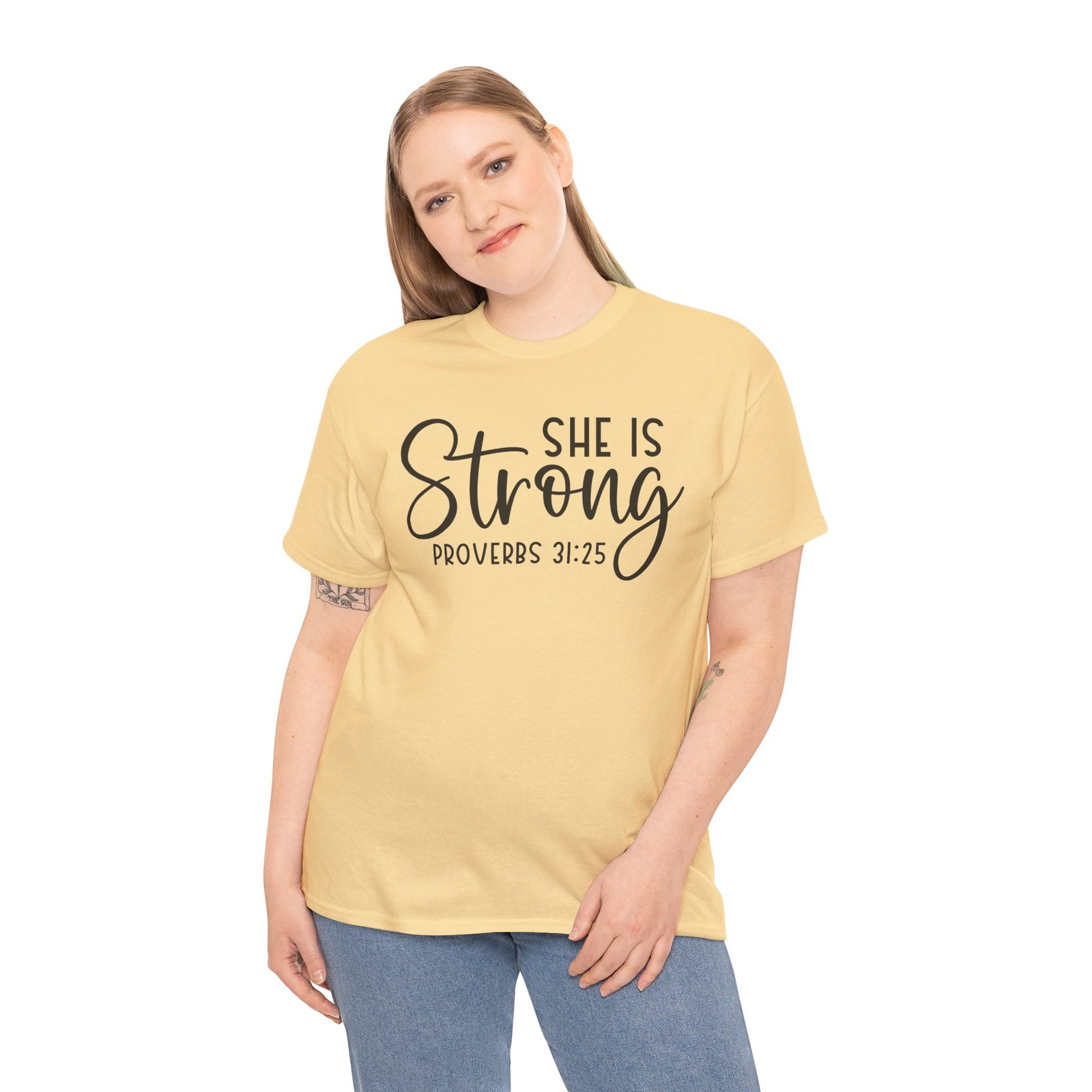 Proverbs 31 'She is Strong' — Inspirational Christian Tee - Image 34