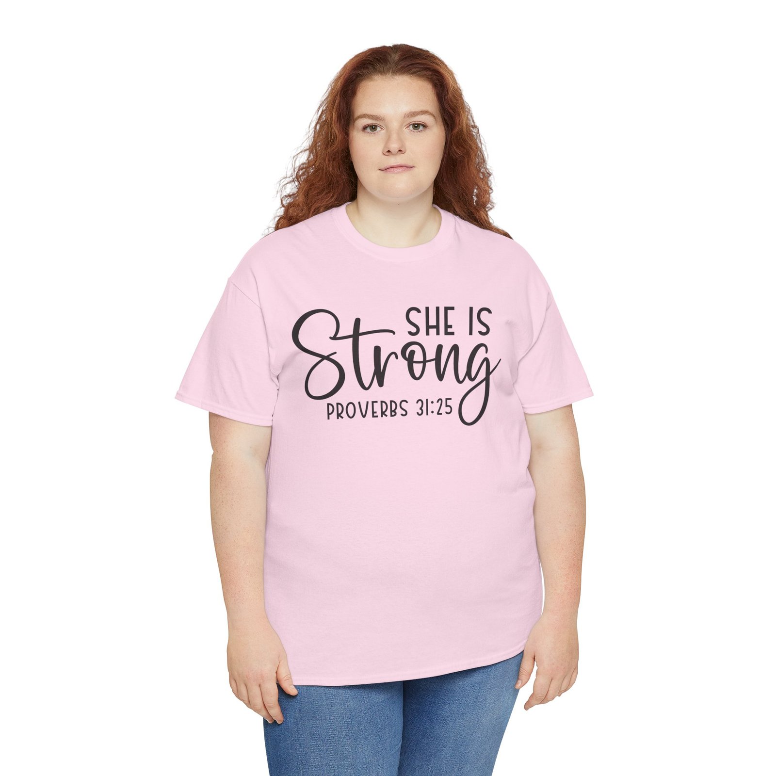 Proverbs 31 'She is Strong' — Inspirational Christian Tee - Image 6