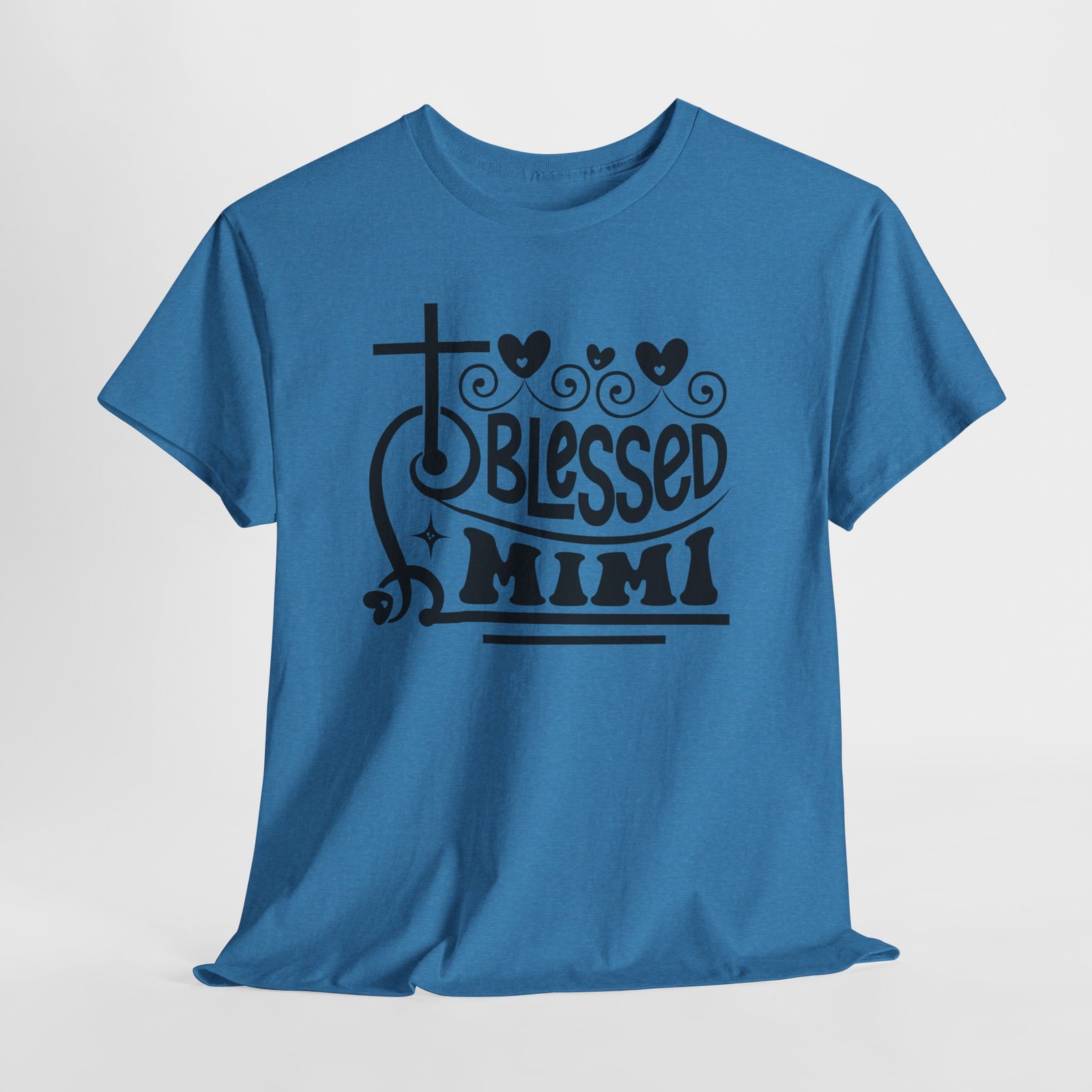 Blessed Mimi Tee — Cross & Hearts Christian Gift for Grandma - Image 53