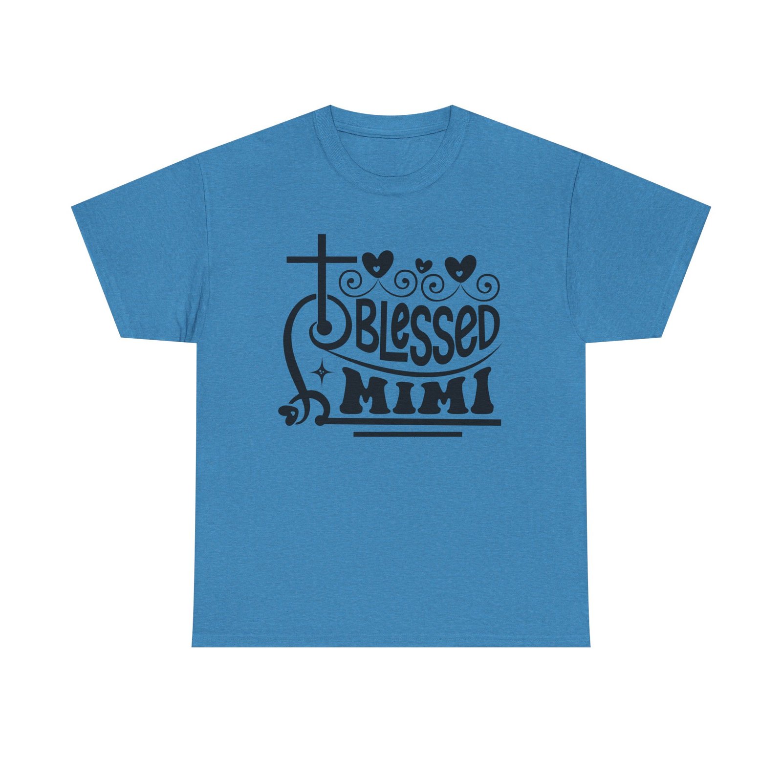 Blessed Mimi Tee — Cross & Hearts Christian Gift for Grandma - Image 51