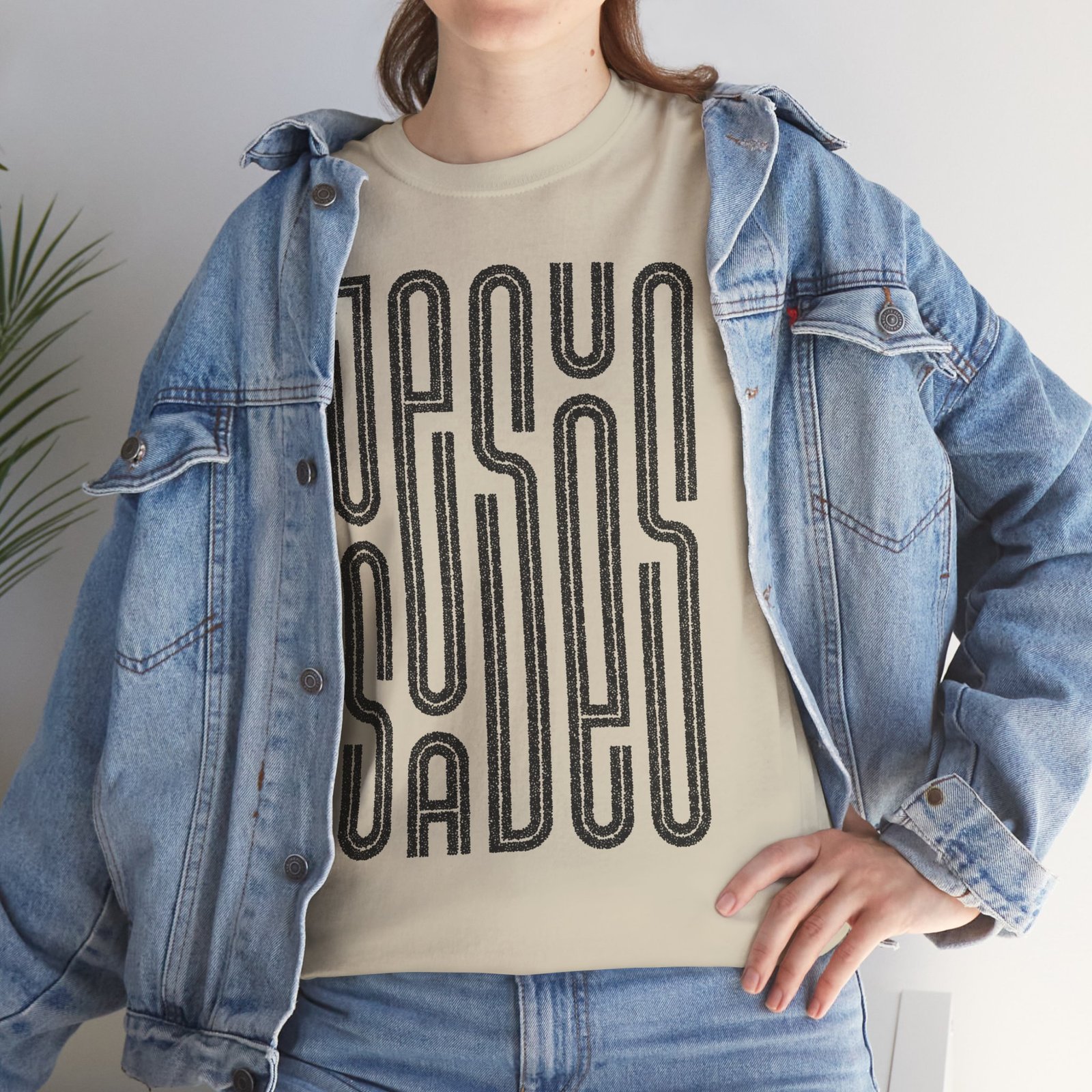 "JESUS SAVES" T-Shirt — Retro Maze Typography Tee - Image 31
