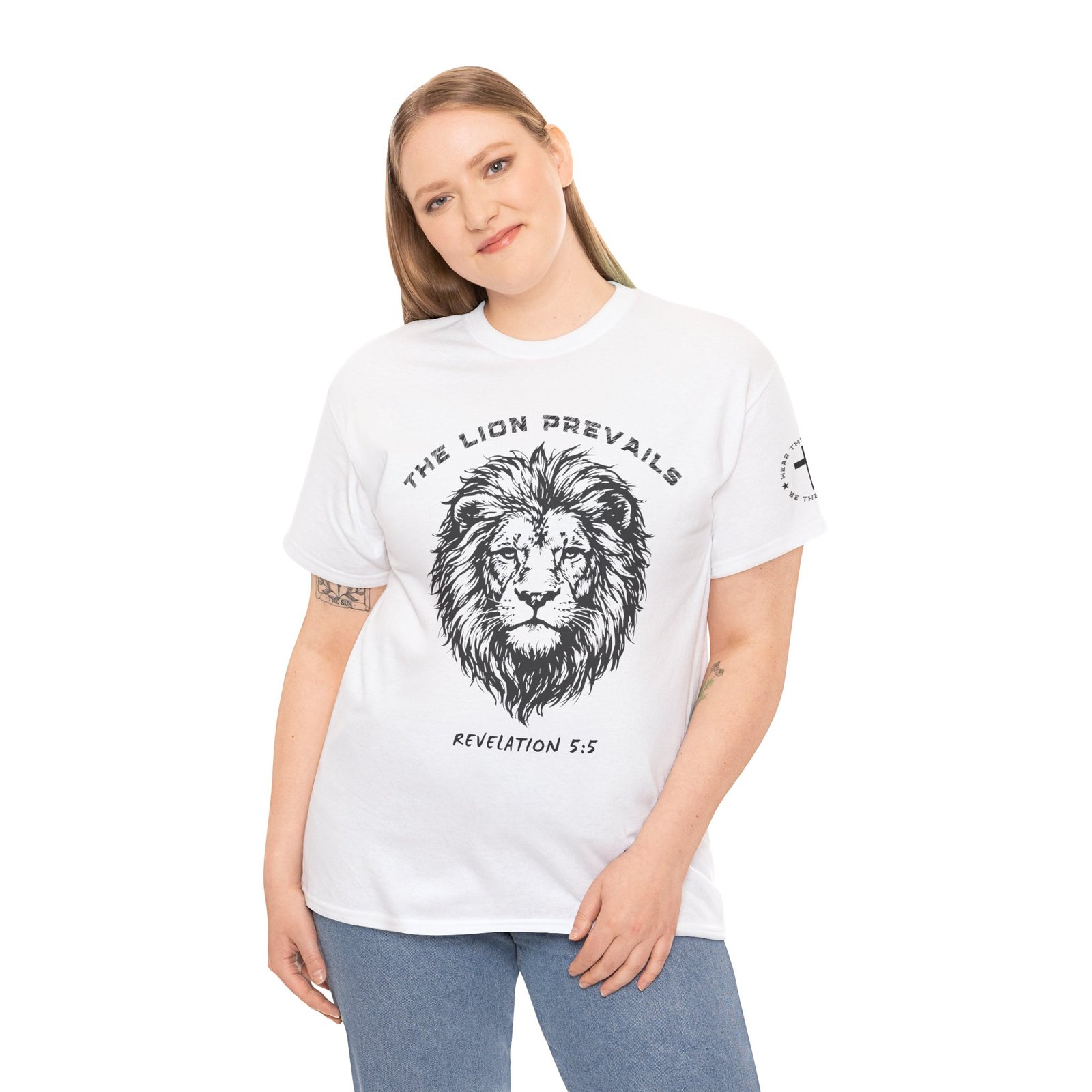 Lion Prevails T-Shirt — 'The Lion Prevails' Revelation 5:5 Christian Tee - Image 5