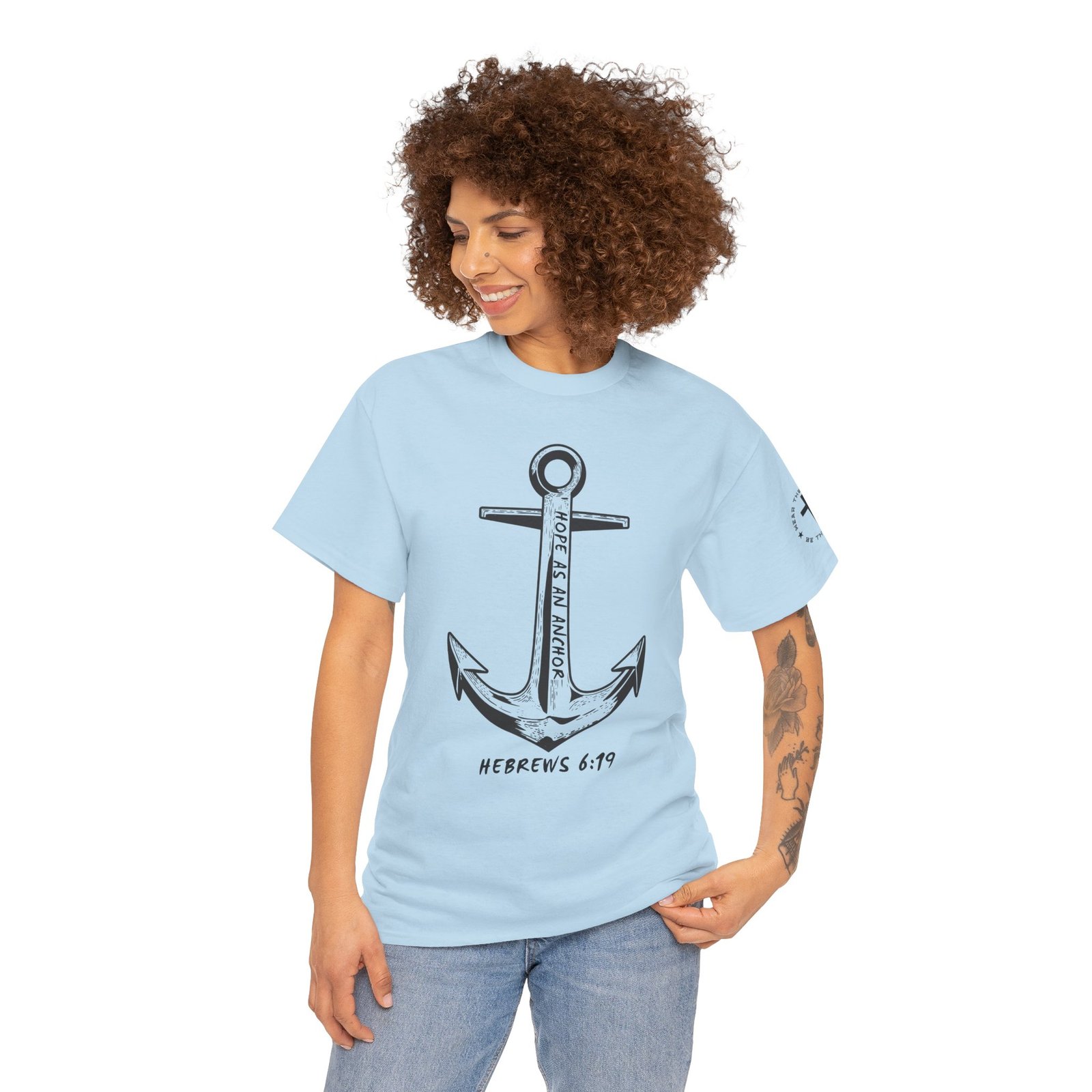 Anchor Faith T-Shirt – Hebrews 6:19 Christian Nautical Tee - Image 4
