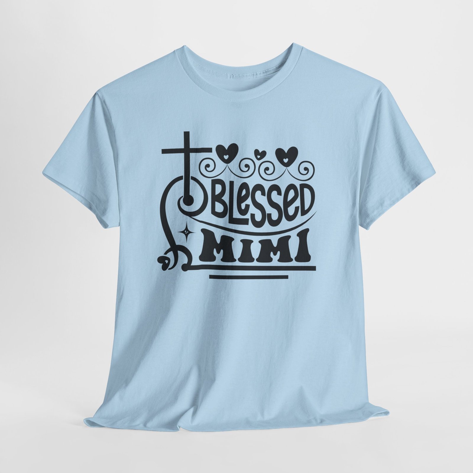 Blessed Mimi Tee — Cross & Hearts Christian Gift for Grandma - Image 60