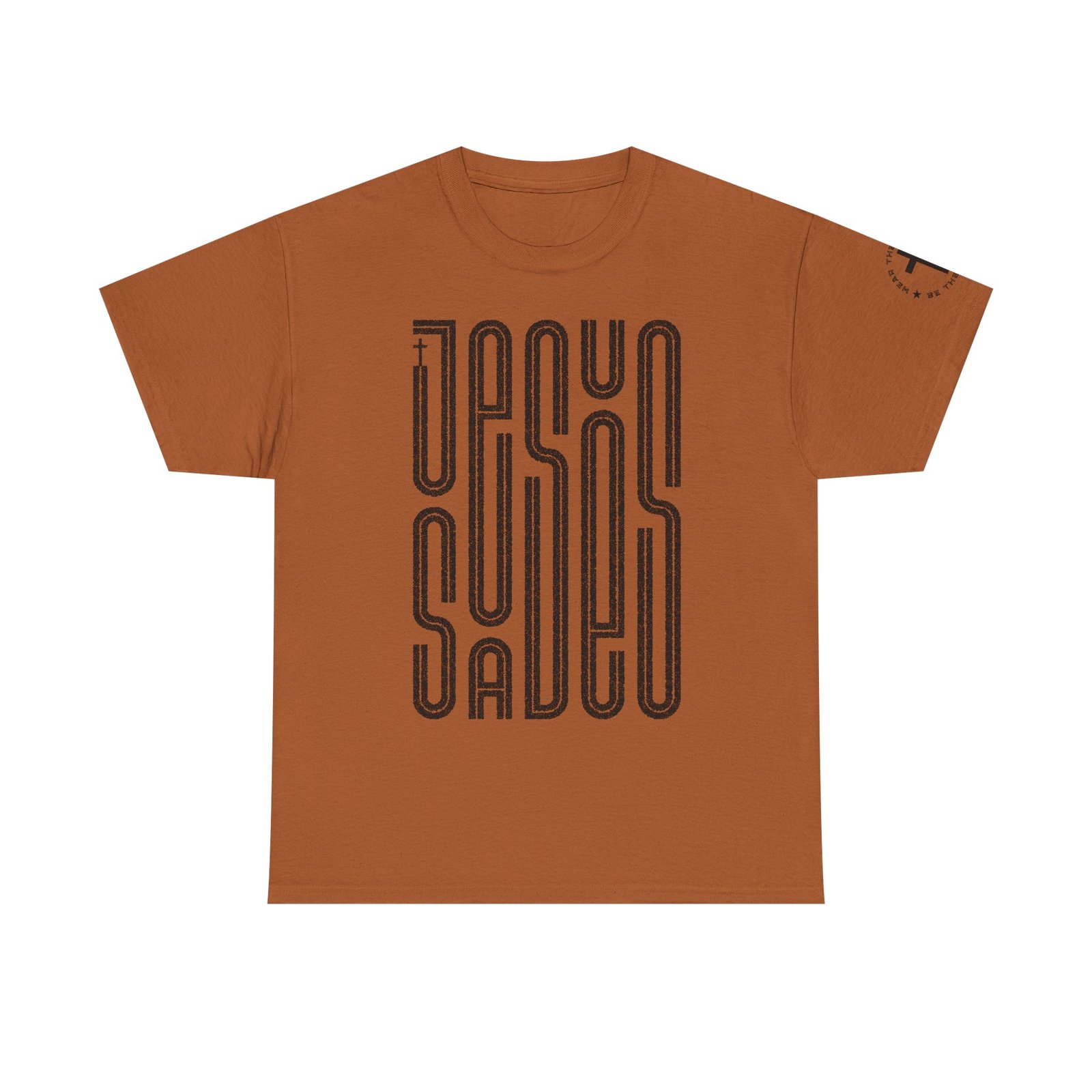 "JESUS SAVES" T-Shirt — Retro Maze Typography Tee - Image 42