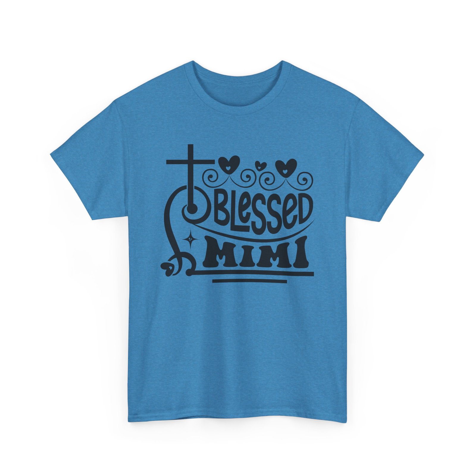 Blessed Mimi Tee — Cross & Hearts Christian Gift for Grandma - Image 52