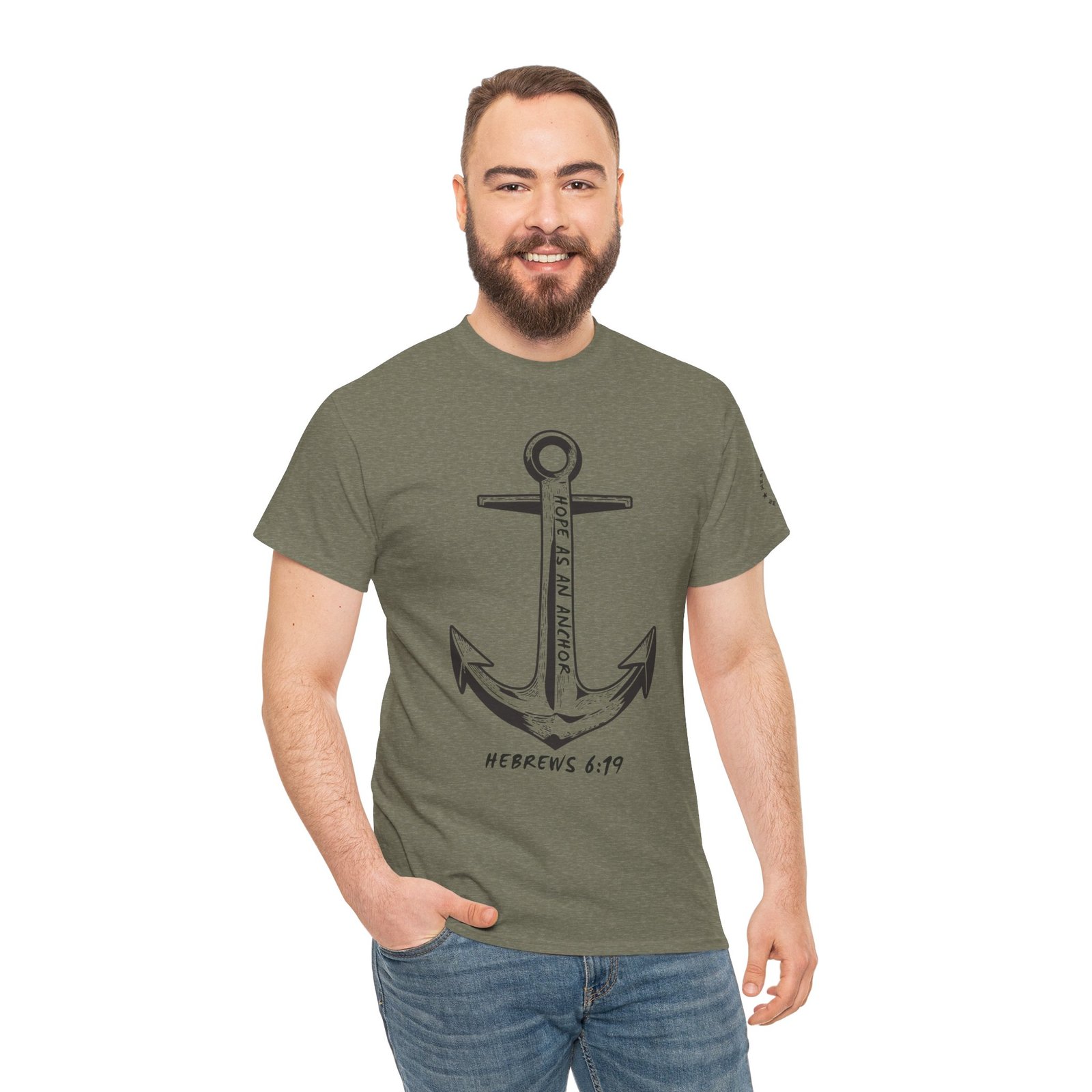 Anchor Faith T-Shirt – Hebrews 6:19 Christian Nautical Tee - Image 67