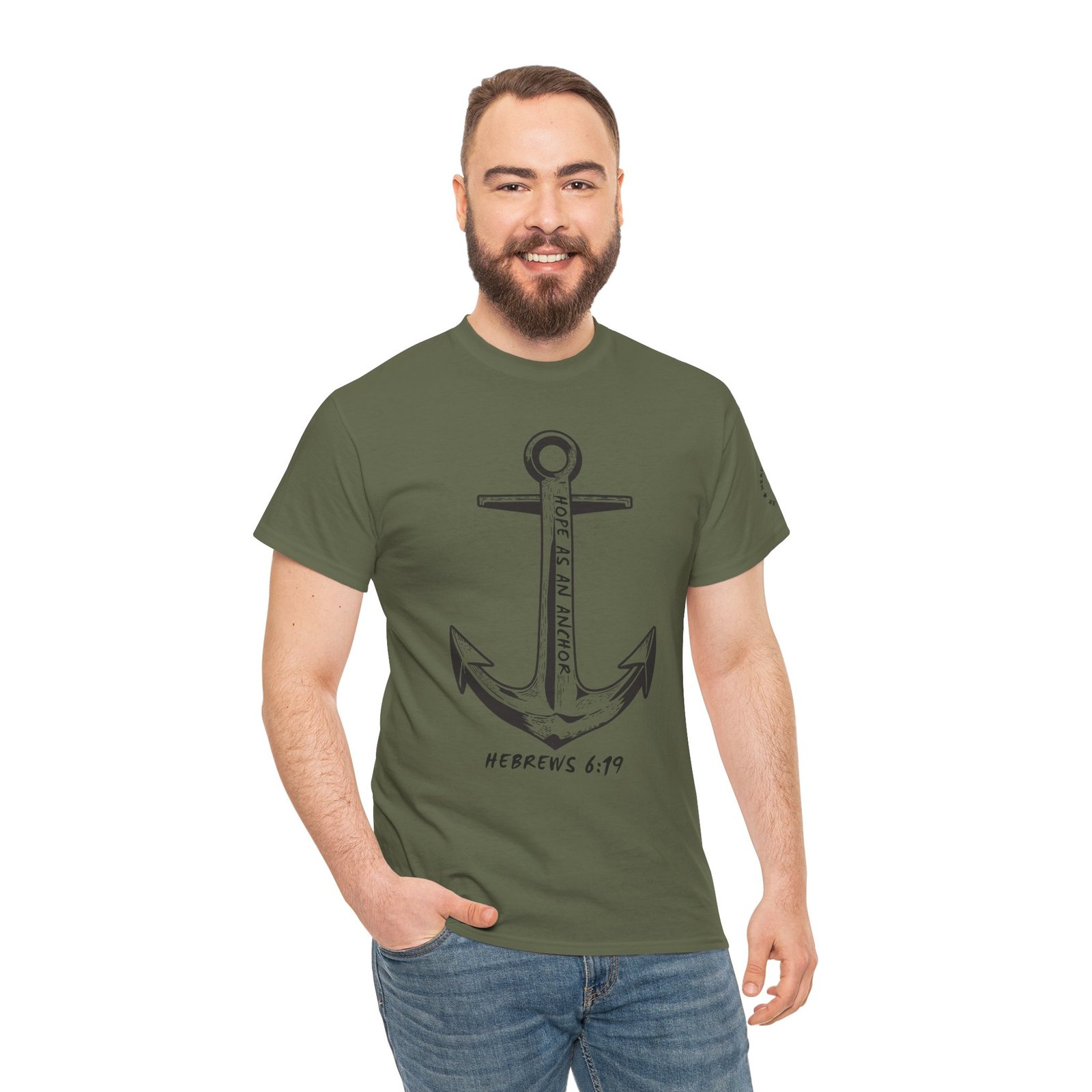 Anchor Faith T-Shirt – Hebrews 6:19 Christian Nautical Tee - Image 77