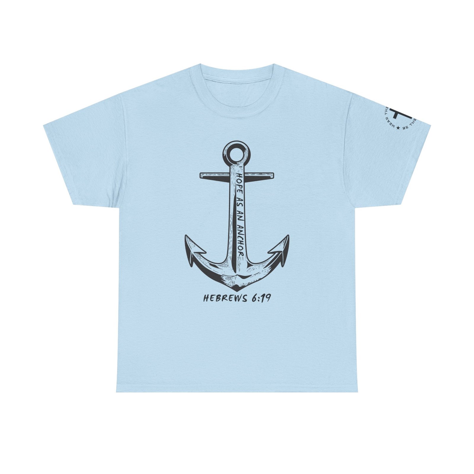 Anchor Faith T-Shirt – Hebrews 6:19 Christian Nautical Tee - Image 2