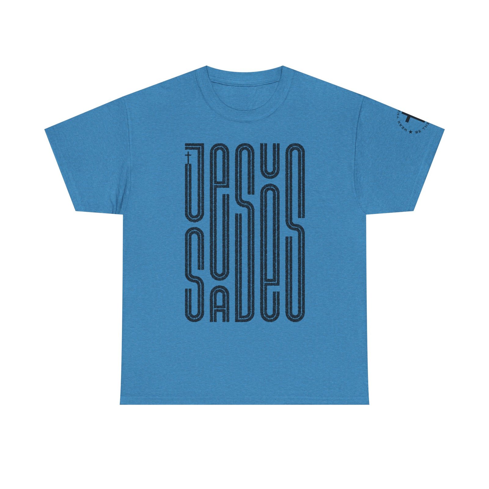 "JESUS SAVES" T-Shirt — Retro Maze Typography Tee - Image 72