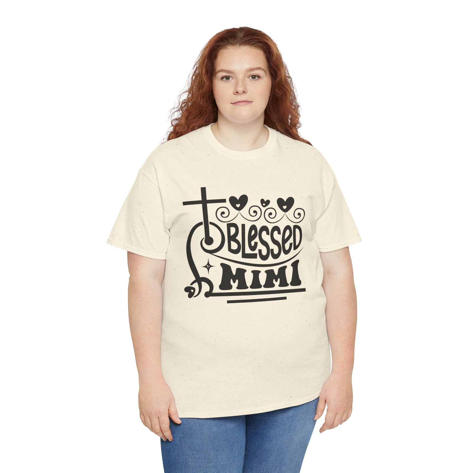 Blessed Mimi Tee — Cross & Hearts Christian Gift for Grandma - Image 42