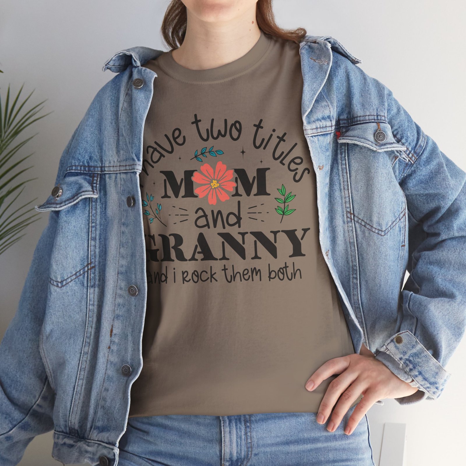 I Have Two Titles: Mom and Granny T-Shirt - Image 36