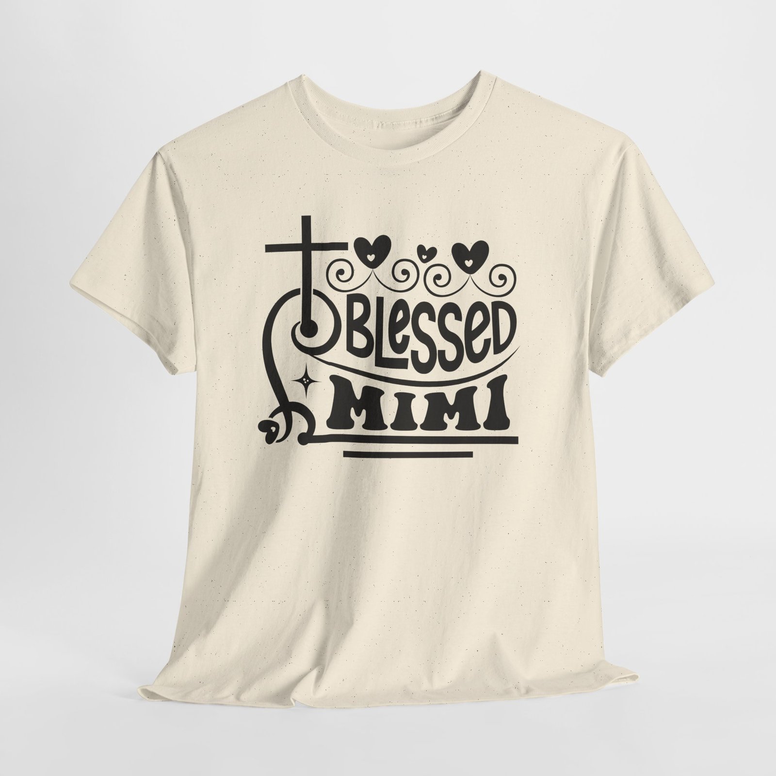 Blessed Mimi Tee — Cross & Hearts Christian Gift for Grandma - Image 39