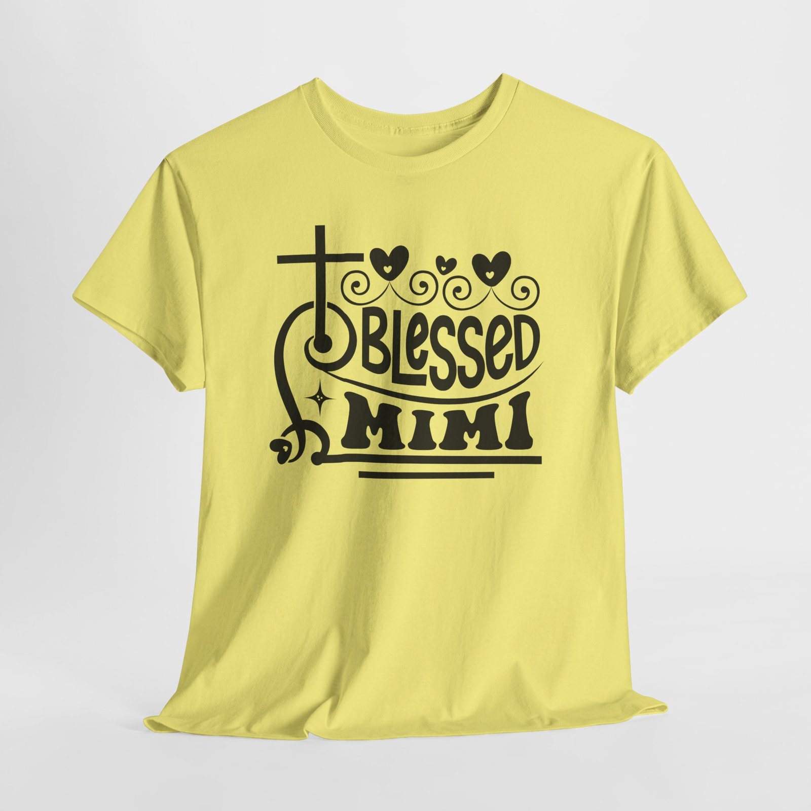 Blessed Mimi Tee — Cross & Hearts Christian Gift for Grandma - Image 46