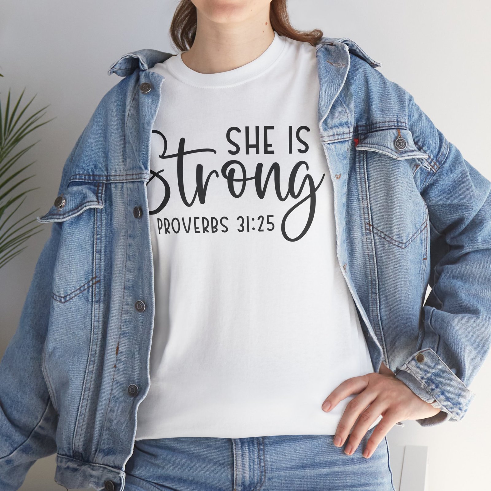 Proverbs 31 'She is Strong' — Inspirational Christian Tee - Image 14