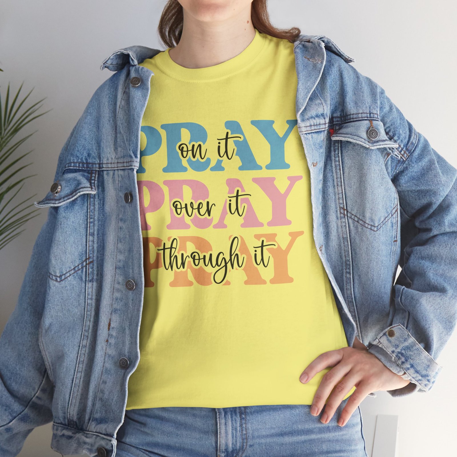 Pray On It Over It Through It T-Shirt — Inspirational Christian Tee - Image 50