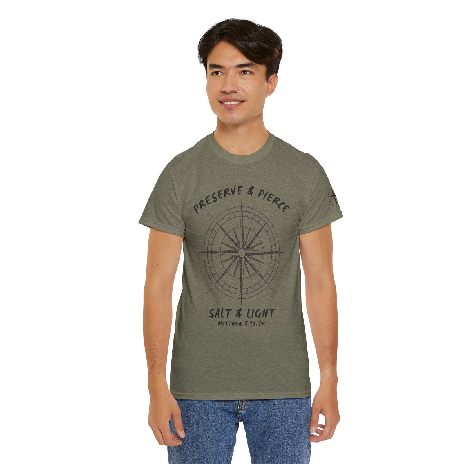 Compass Graphic Tee — "Salt and Light" Inspirational Christian T-Shirt - Image 59