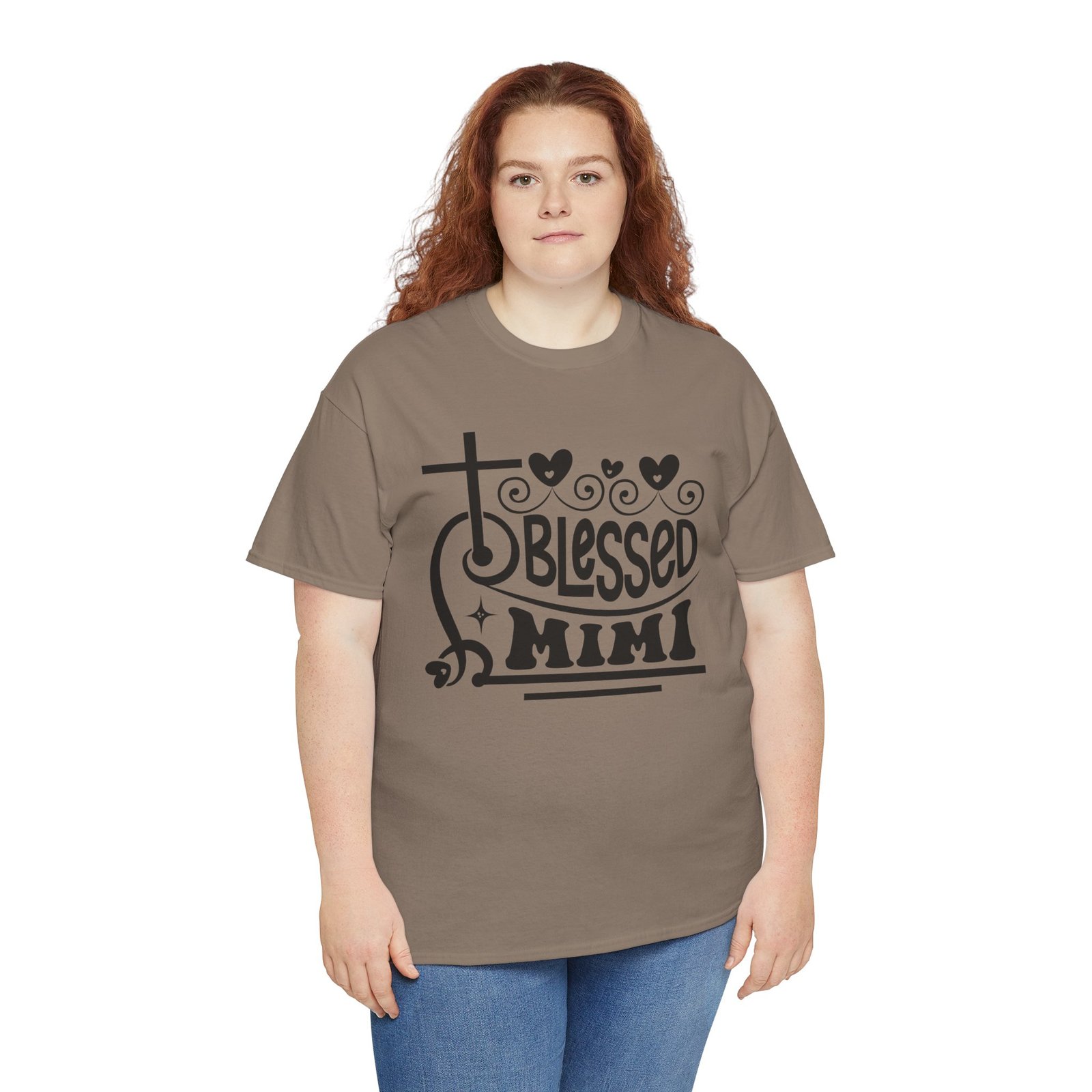 Blessed Mimi Tee — Cross & Hearts Christian Gift for Grandma - Image 35