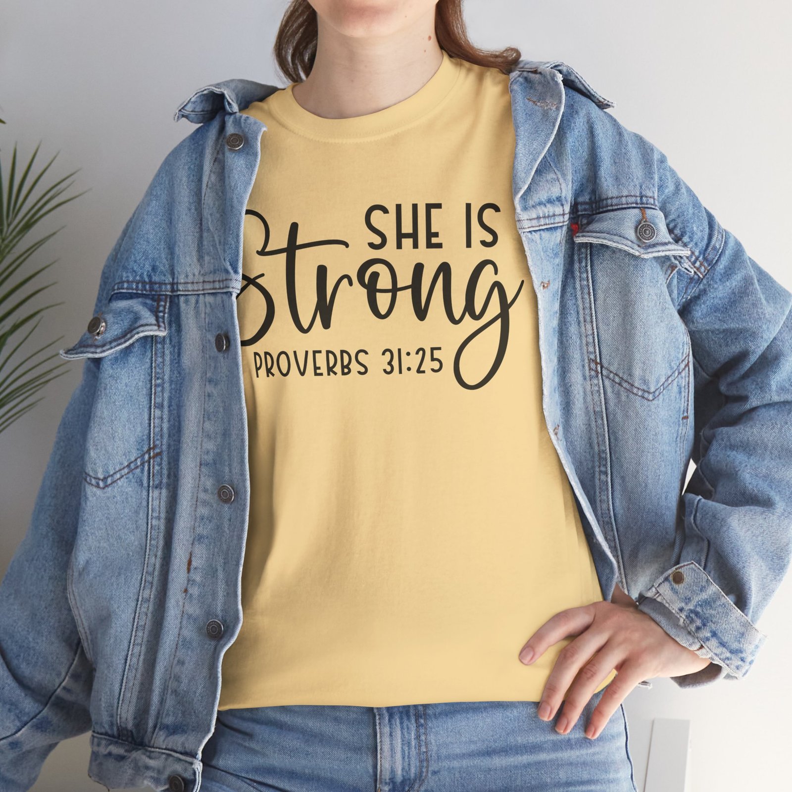 Proverbs 31 'She is Strong' — Inspirational Christian Tee - Image 36