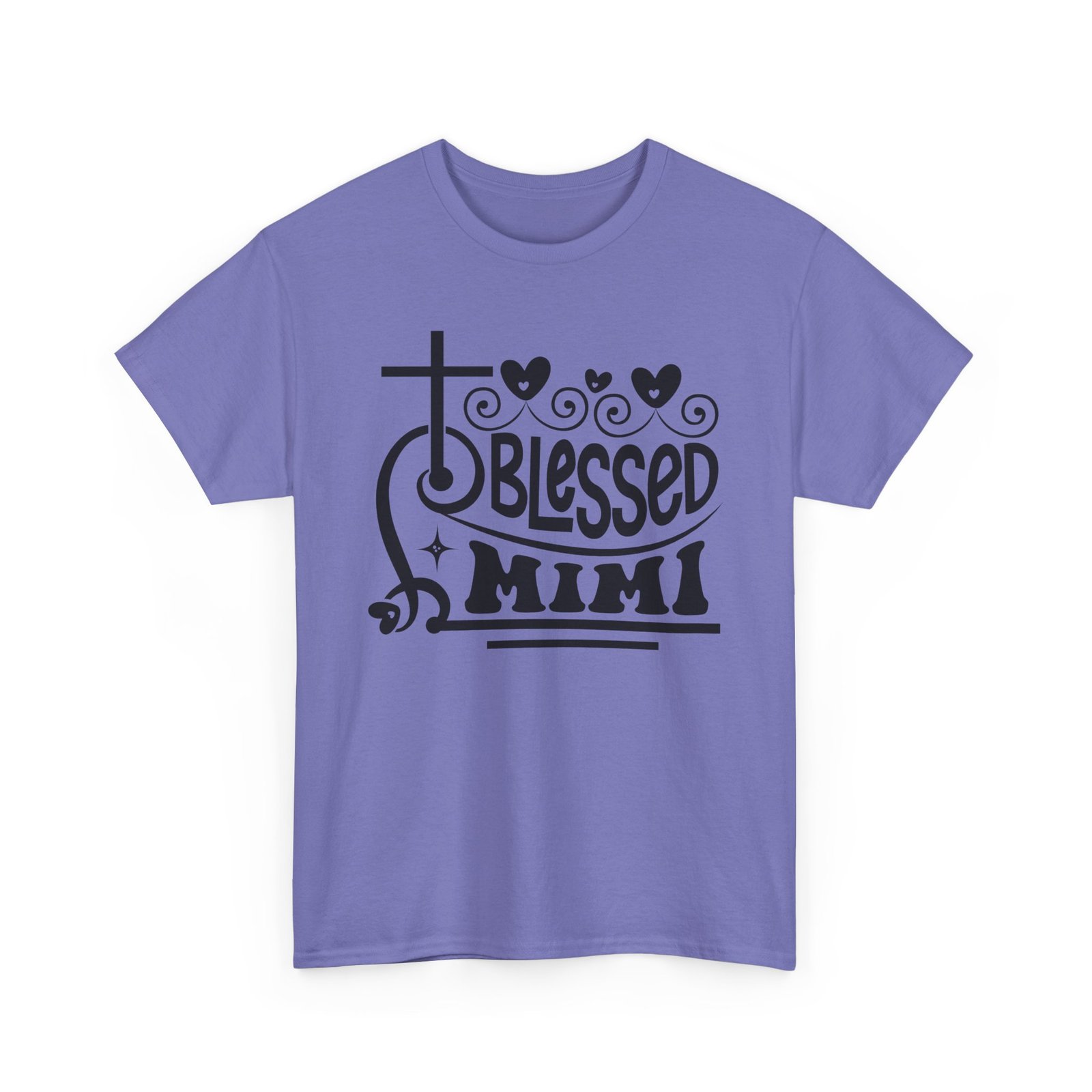 Blessed Mimi Tee — Cross & Hearts Christian Gift for Grandma - Image 66