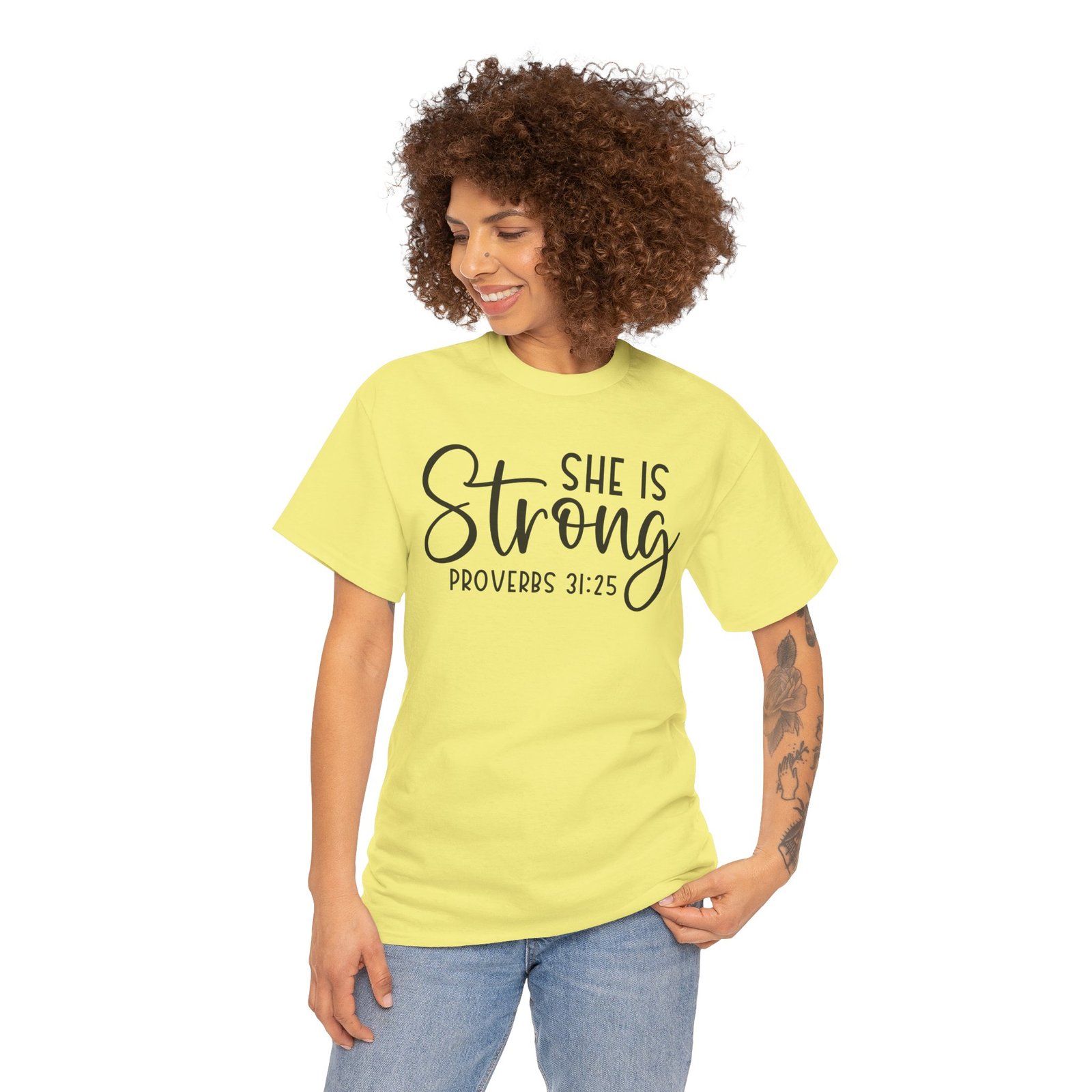 Proverbs 31 'She is Strong' — Inspirational Christian Tee - Image 54