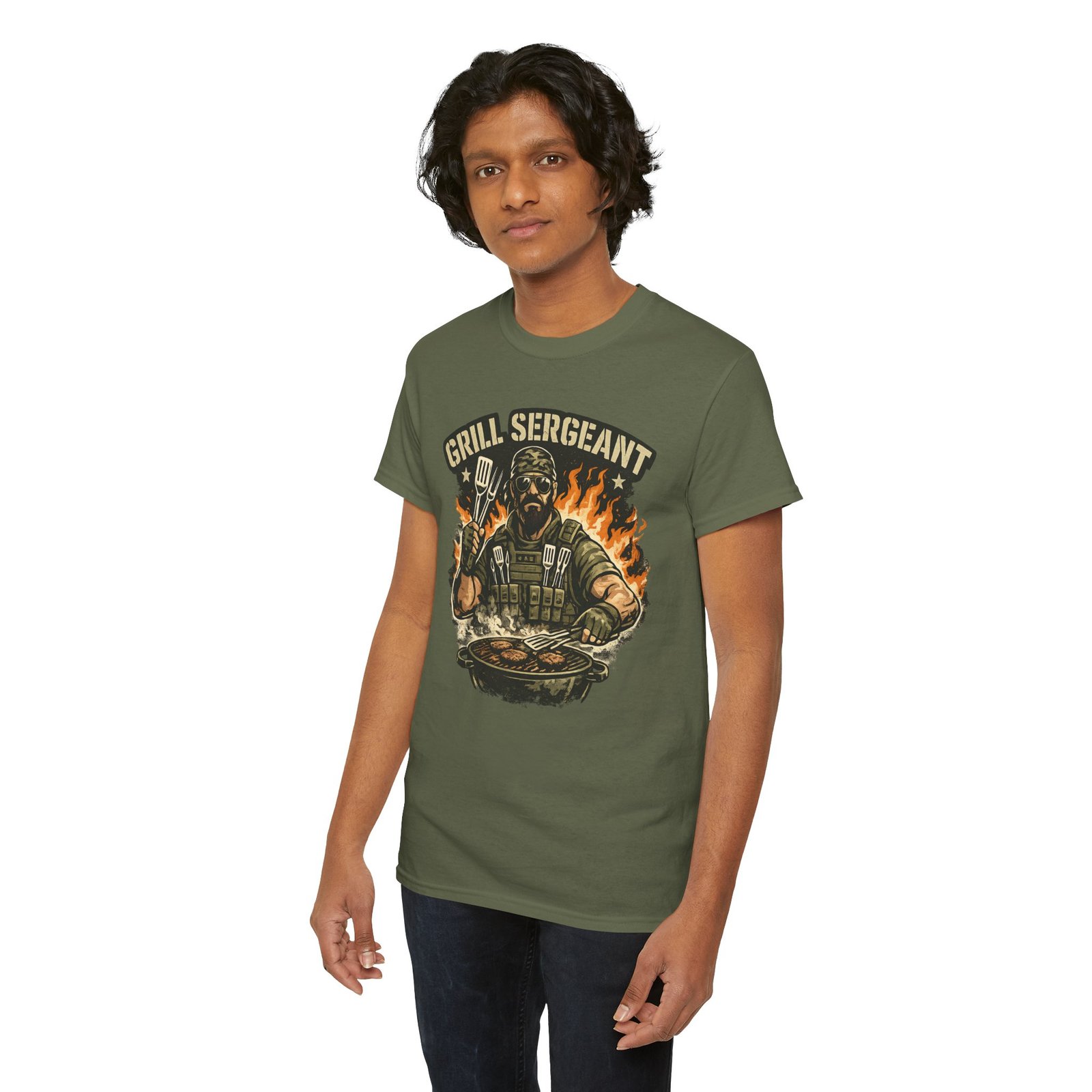Grill Sergeant Dad T-Shirt — Funny Father’s Day BBQ Tee - Image 43