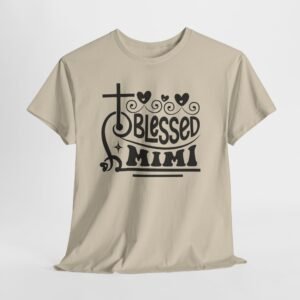 Blessed Mimi Tee — Cross & Hearts Christian Gift for Grandma