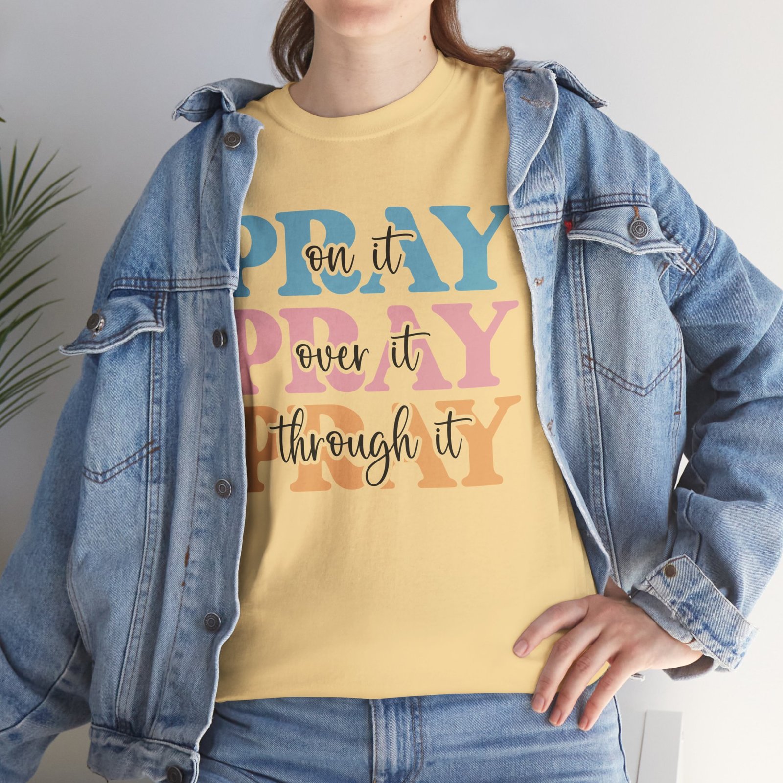 Pray On It Over It Through It T-Shirt — Inspirational Christian Tee - Image 36