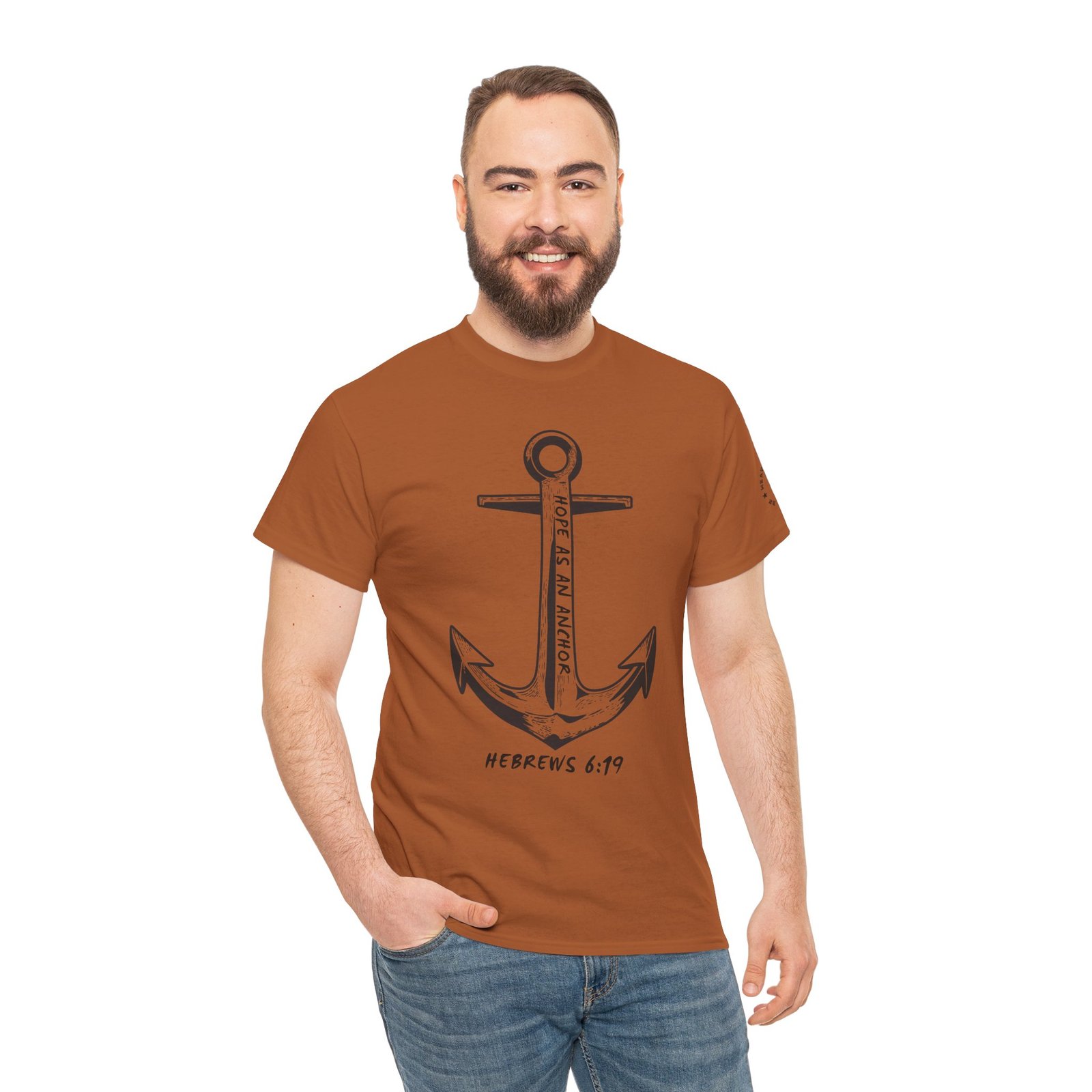 Anchor Faith T-Shirt – Hebrews 6:19 Christian Nautical Tee - Image 47