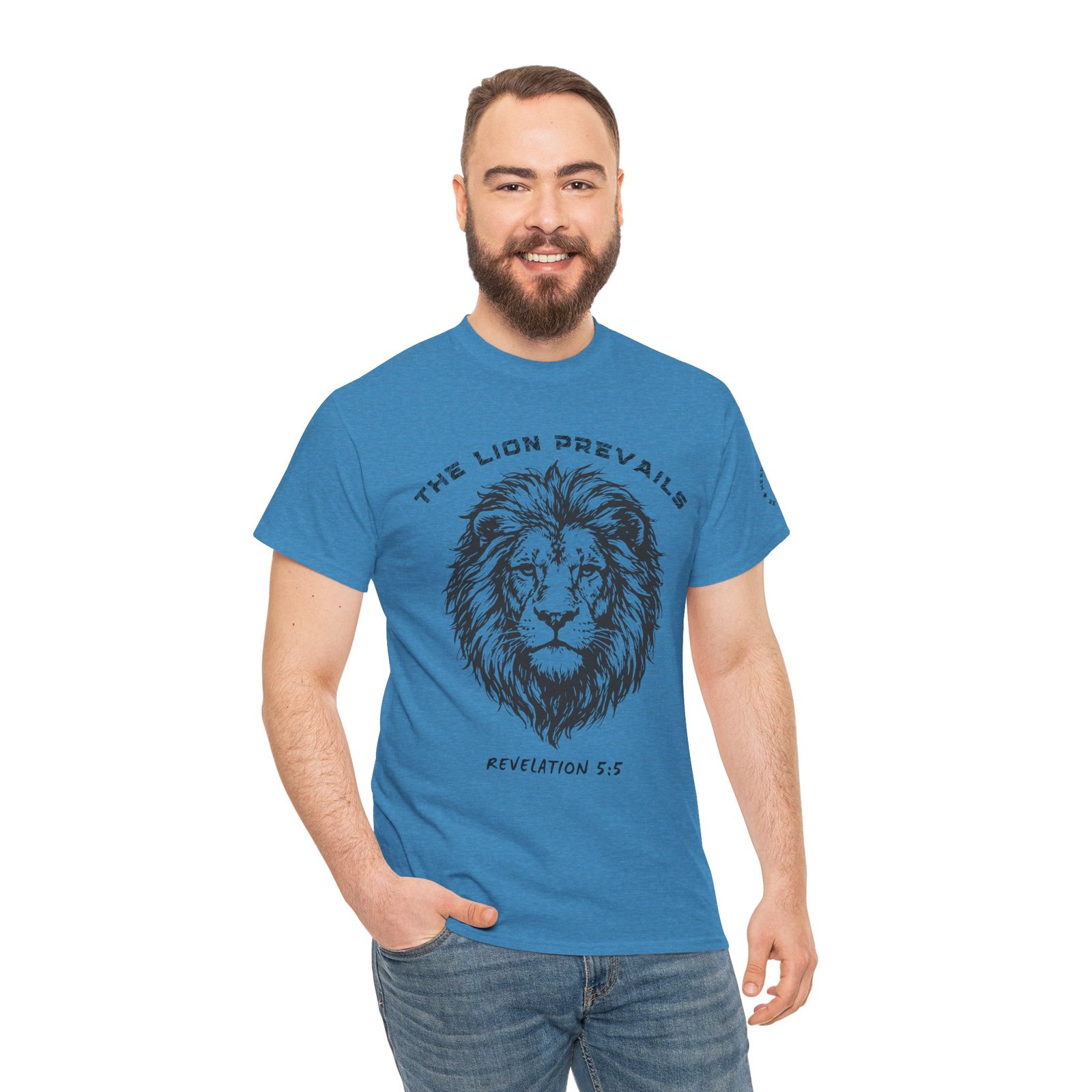 Lion Prevails T-Shirt — 'The Lion Prevails' Revelation 5:5 Christian Tee - Image 61
