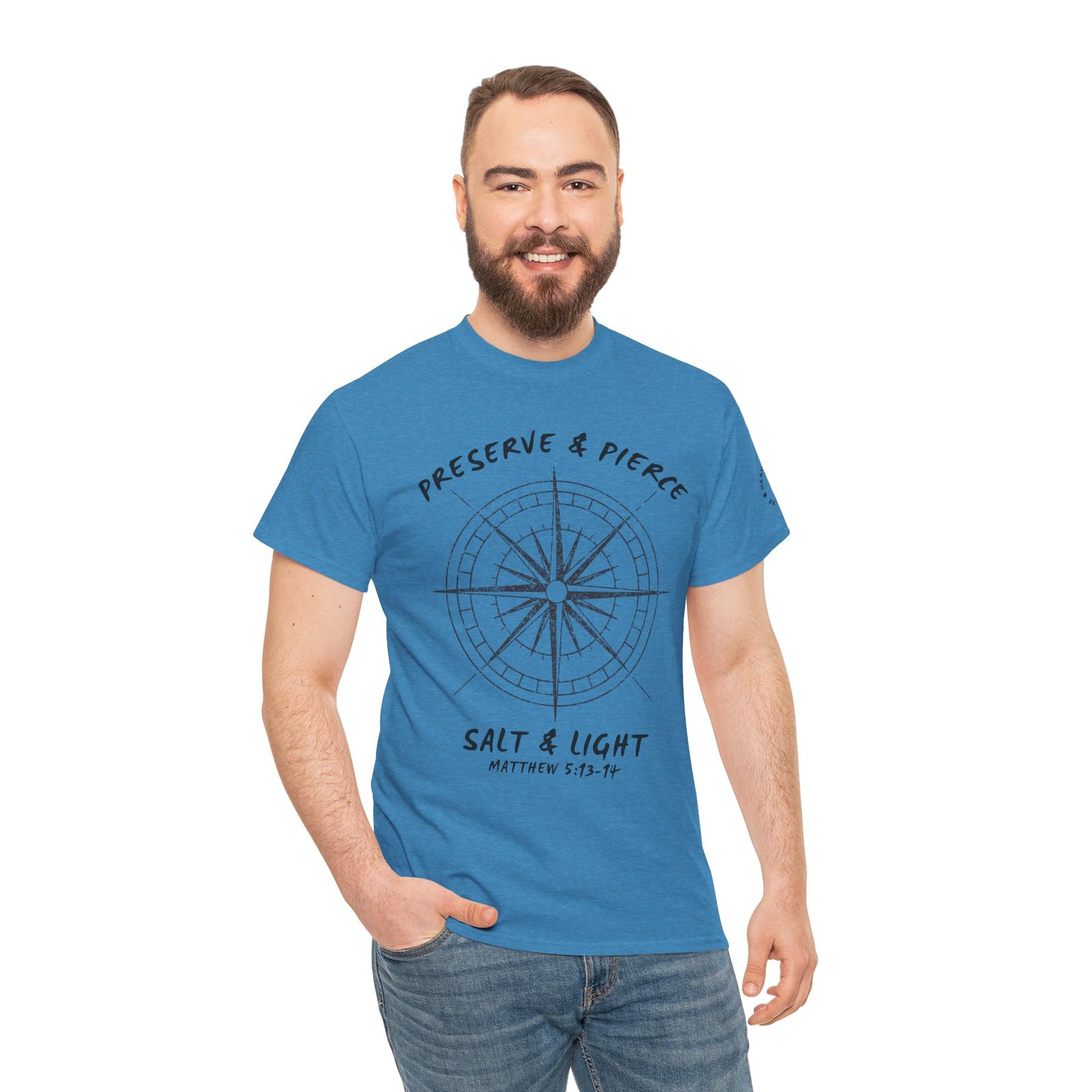 Compass Graphic Tee — "Salt and Light" Inspirational Christian T-Shirt - Image 77