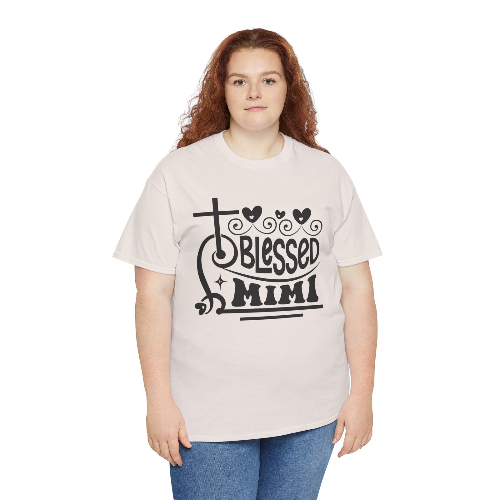 Blessed Mimi Tee — Cross & Hearts Christian Gift for Grandma - Image 21
