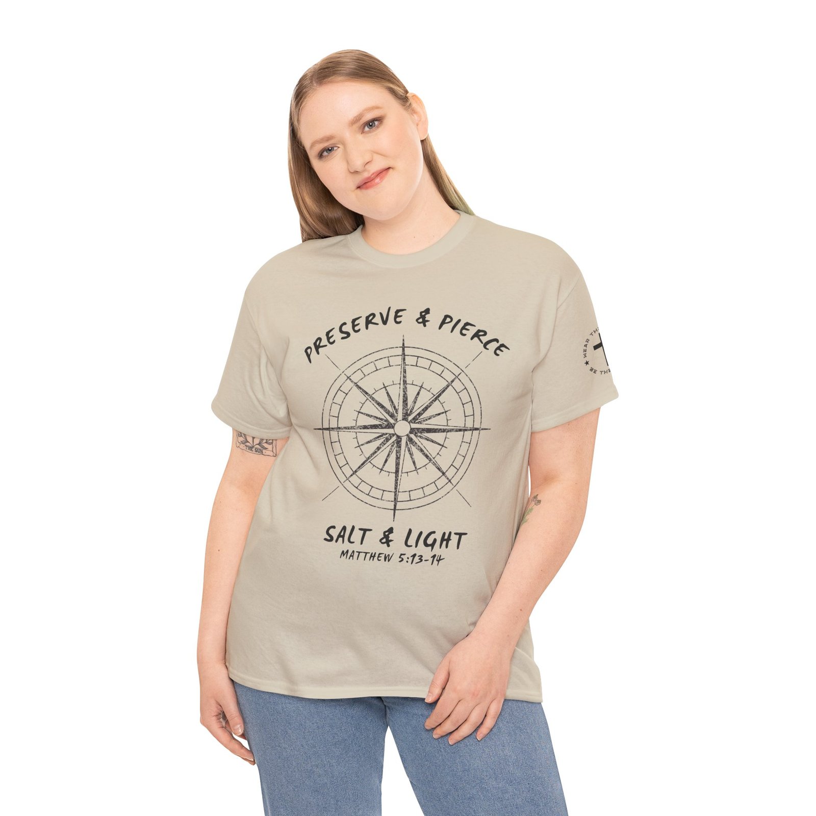 Compass Graphic Tee — "Salt and Light" Inspirational Christian T-Shirt - Image 36