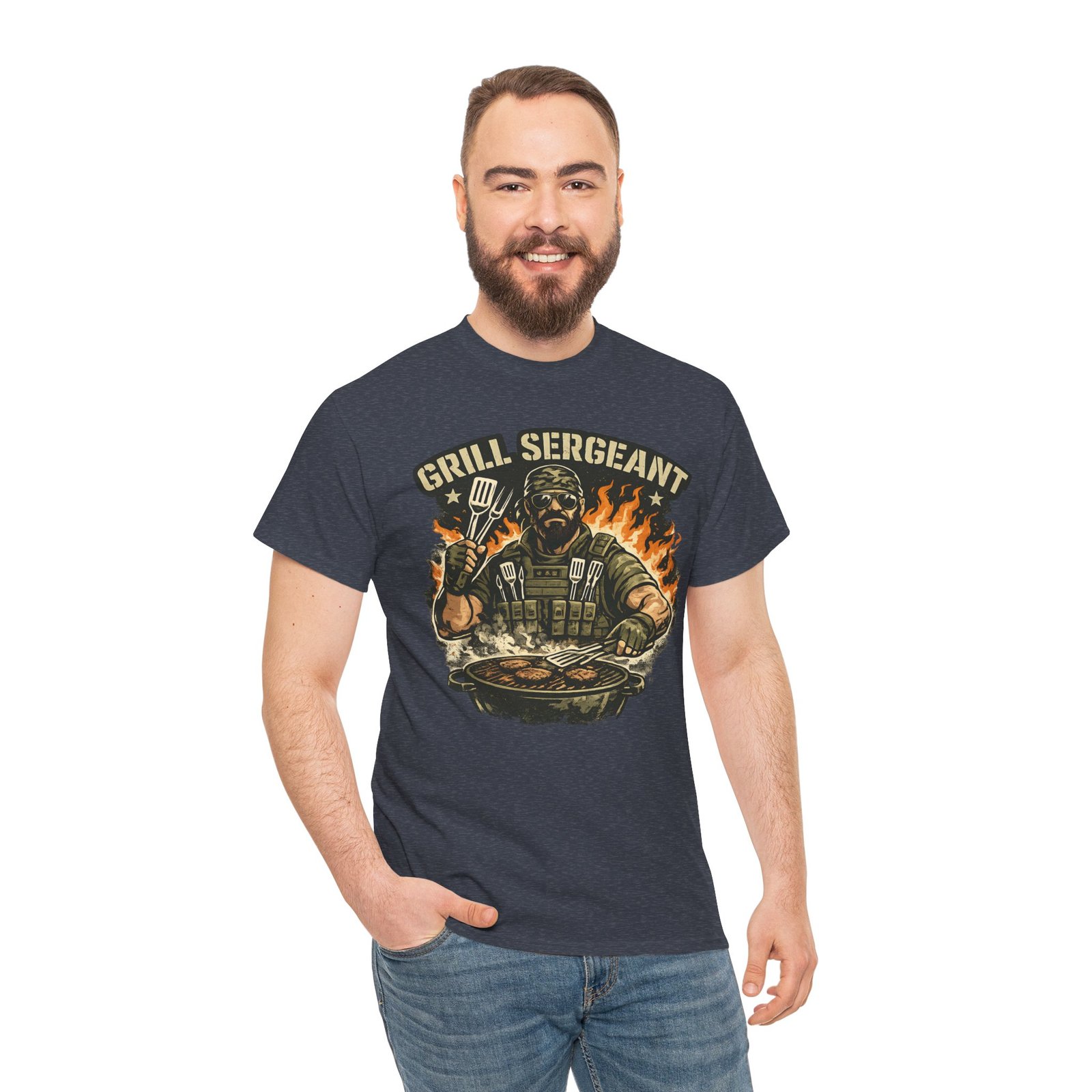 Grill Sergeant Dad T-Shirt — Funny Father’s Day BBQ Tee - Image 53