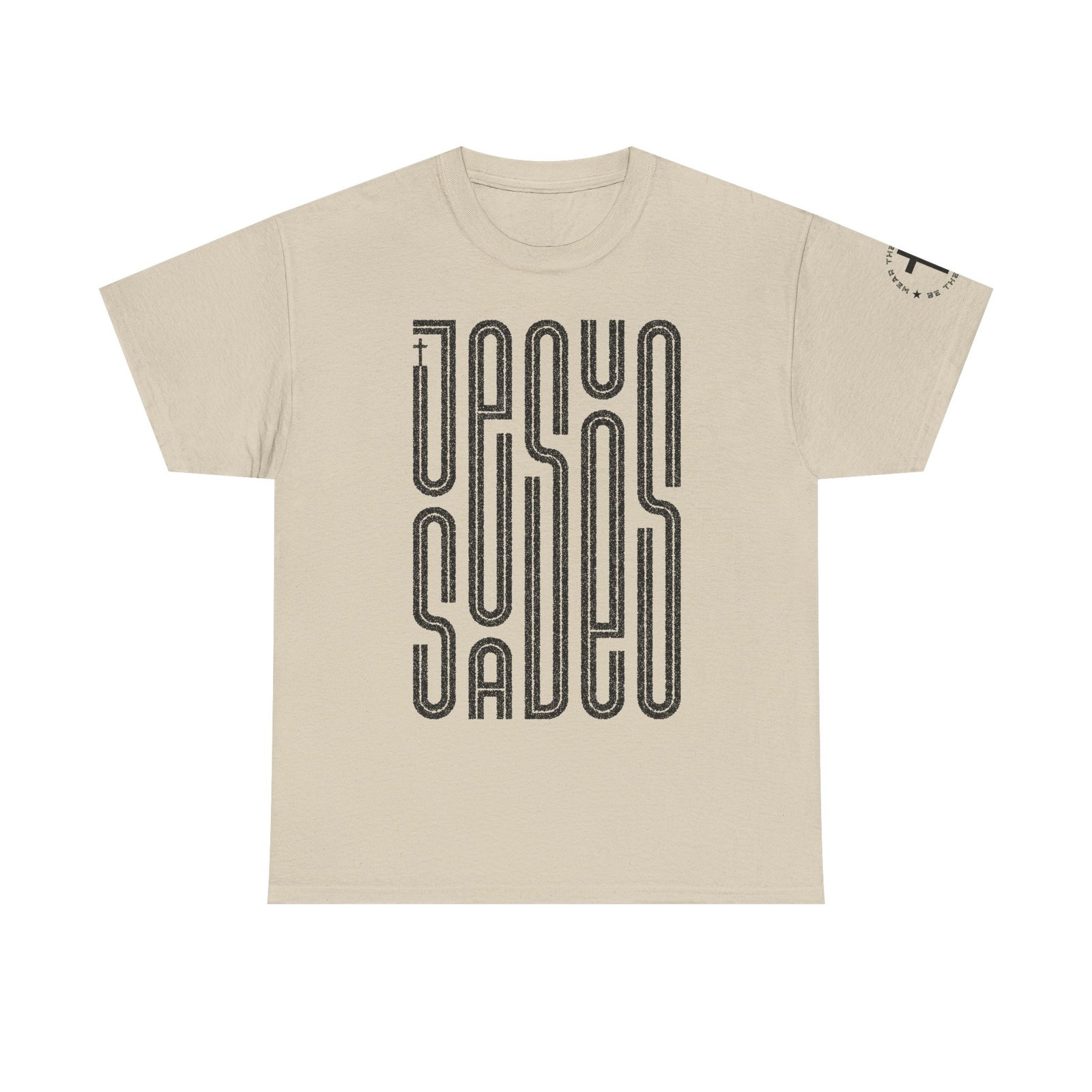 "JESUS SAVES" T-Shirt — Retro Maze Typography Tee - Image 22