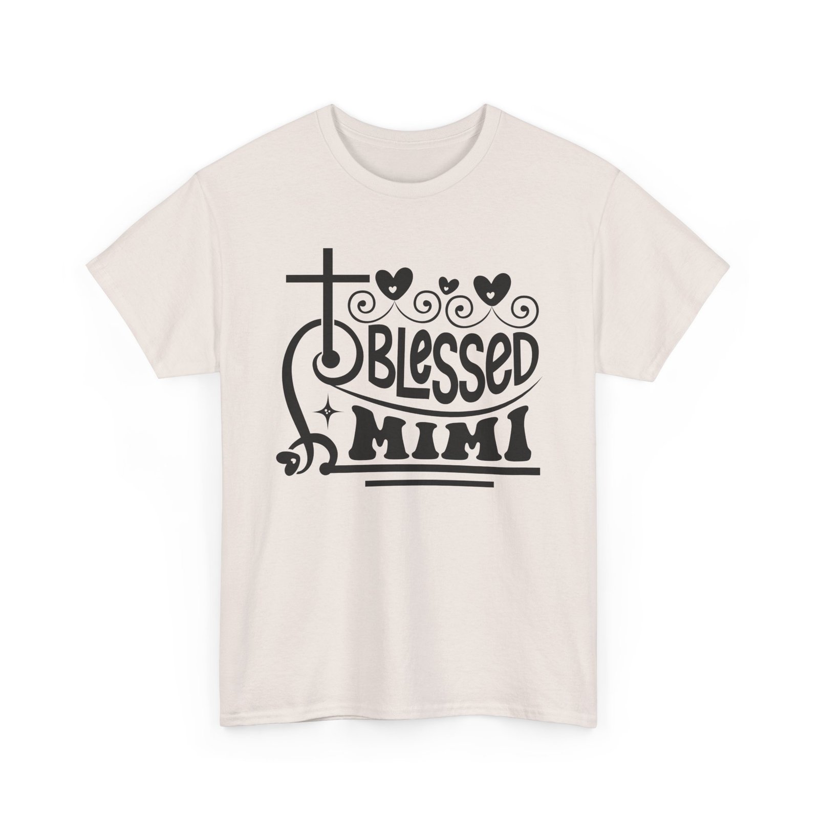 Blessed Mimi Tee — Cross & Hearts Christian Gift for Grandma - Image 17