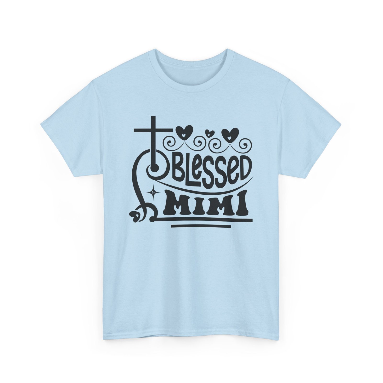 Blessed Mimi Tee — Cross & Hearts Christian Gift for Grandma - Image 59