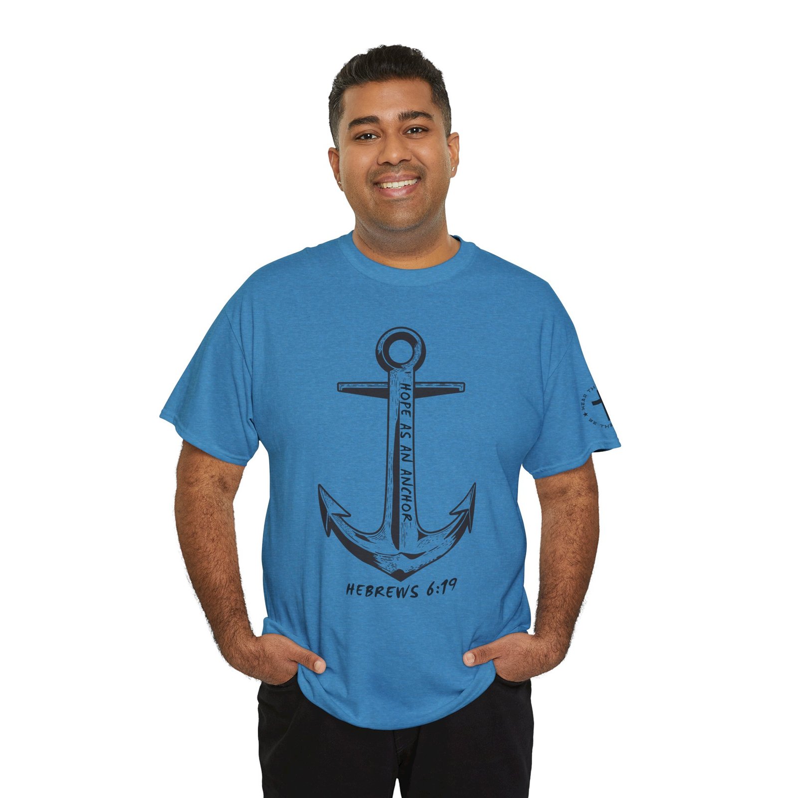 Anchor Faith T-Shirt – Hebrews 6:19 Christian Nautical Tee - Image 88