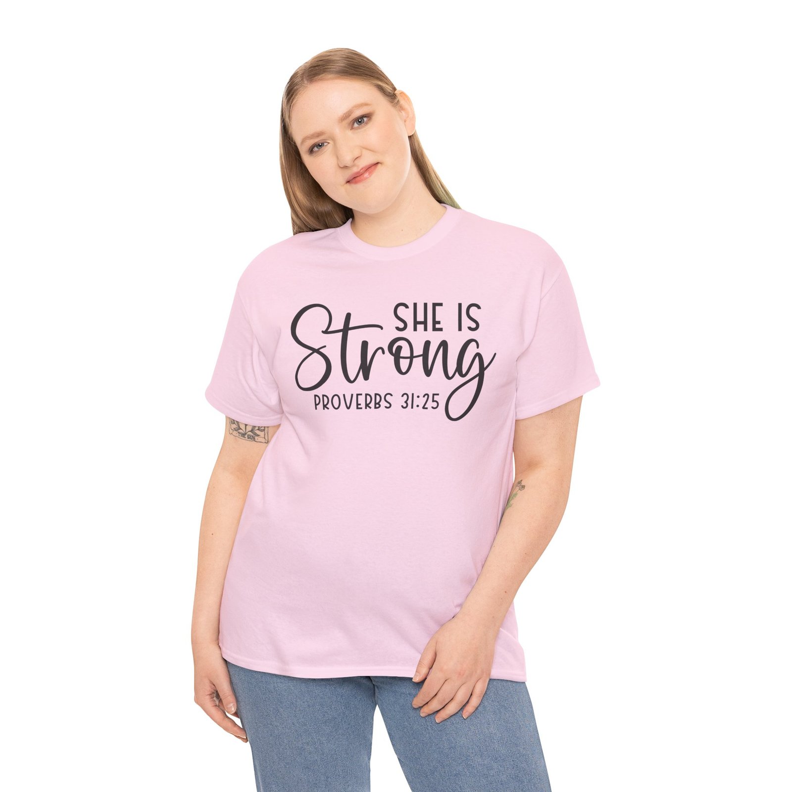 Proverbs 31 'She is Strong' — Inspirational Christian Tee - Image 5