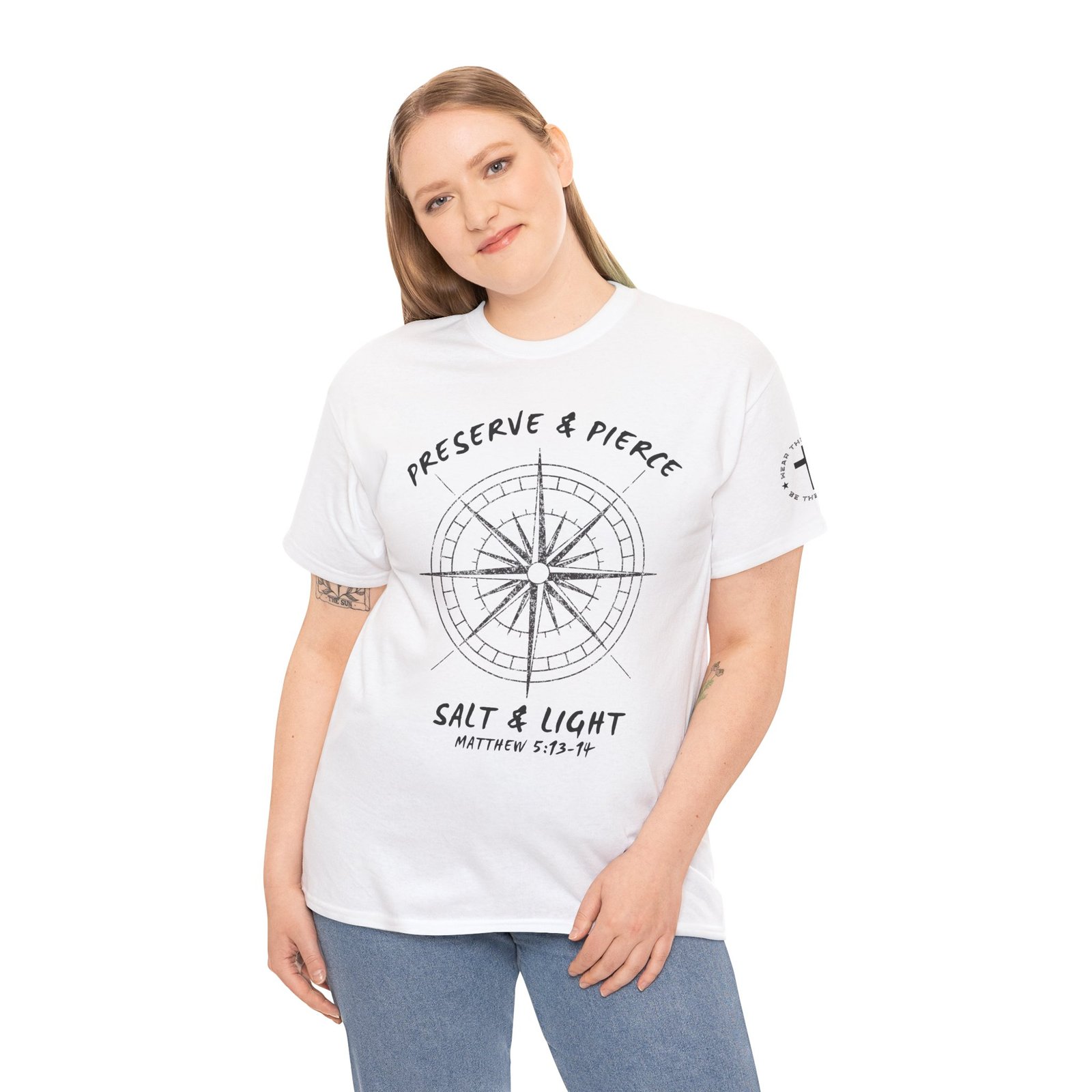 Compass Graphic Tee — "Salt and Light" Inspirational Christian T-Shirt - Image 15