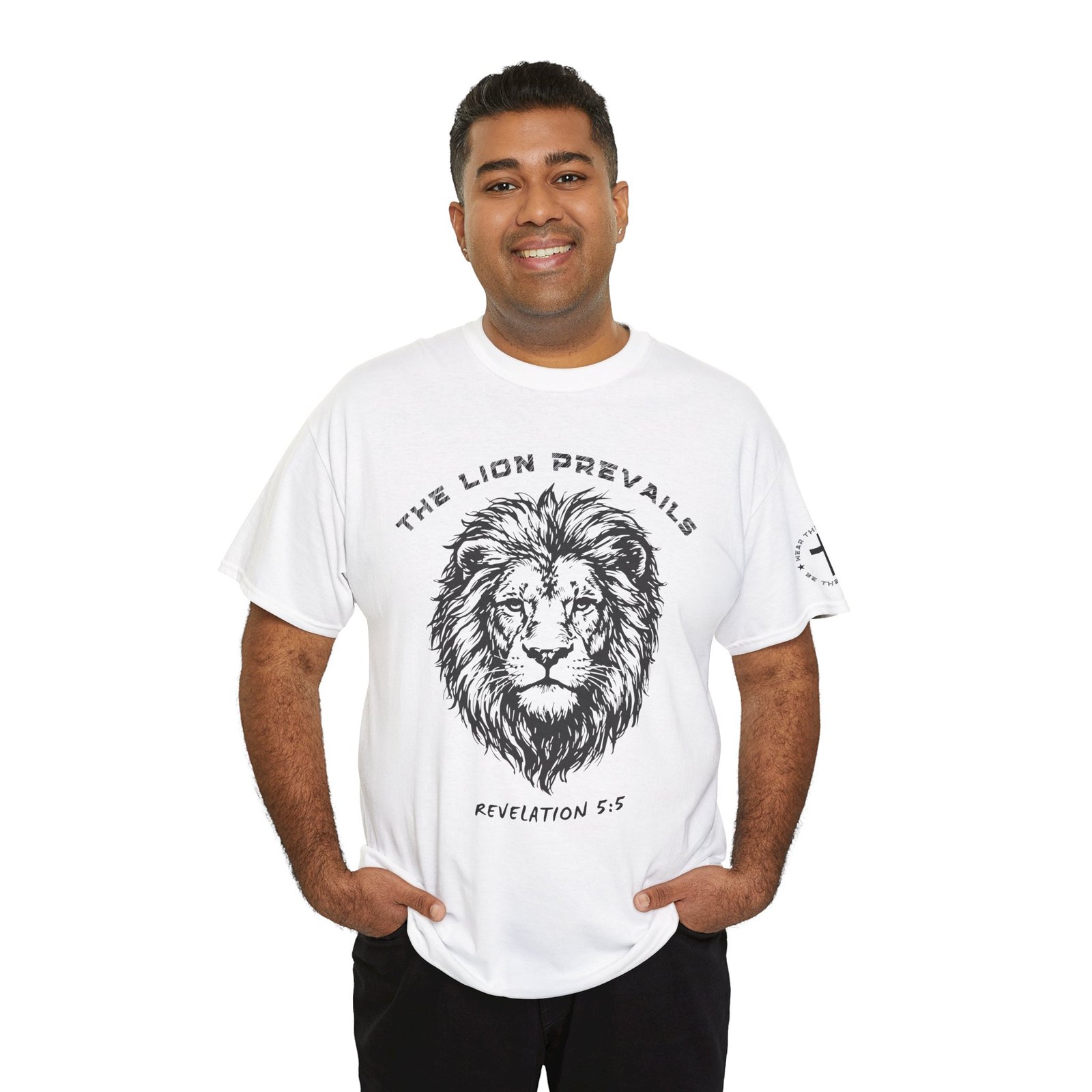 Lion Prevails T-Shirt — 'The Lion Prevails' Revelation 5:5 Christian Tee - Image 7
