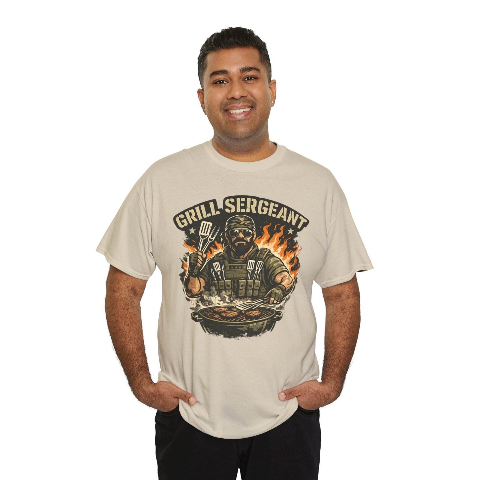Grill Sergeant Dad T-Shirt — Funny Father’s Day BBQ Tee - Image 18