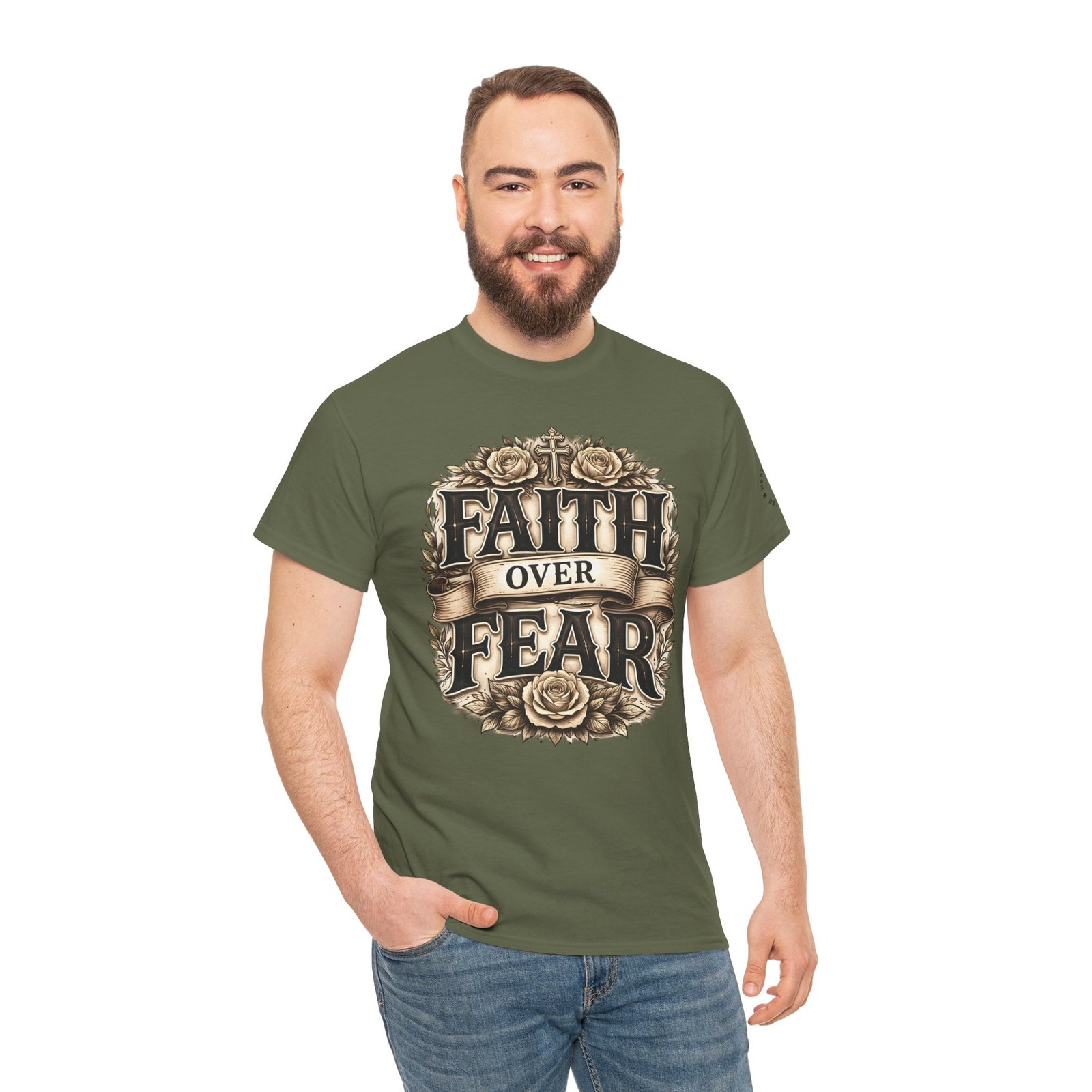 Faith Over Fear T-Shirt — Inspirational Christian Tee - Image 67