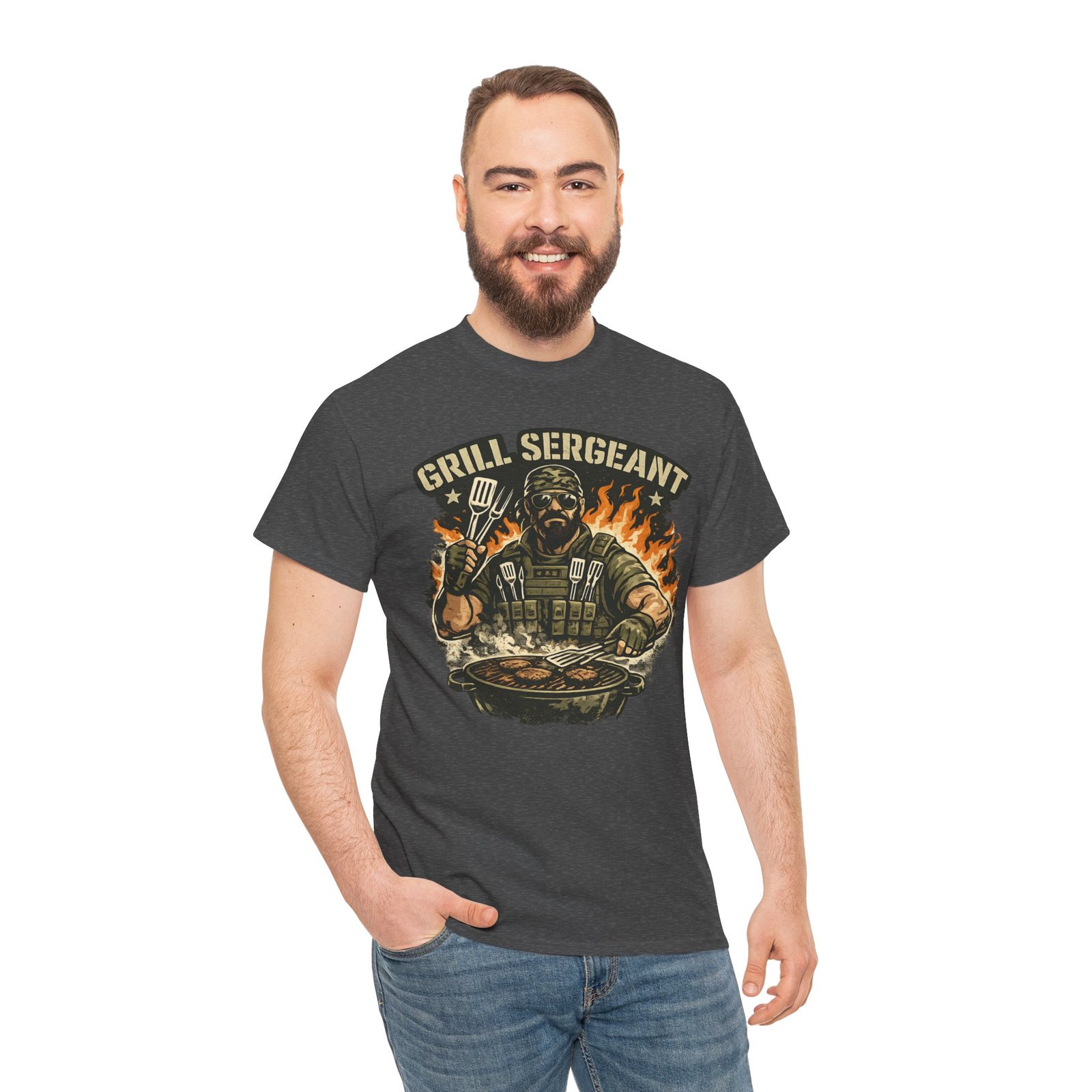 Grill Sergeant Dad T-Shirt — Funny Father’s Day BBQ Tee - Image 47