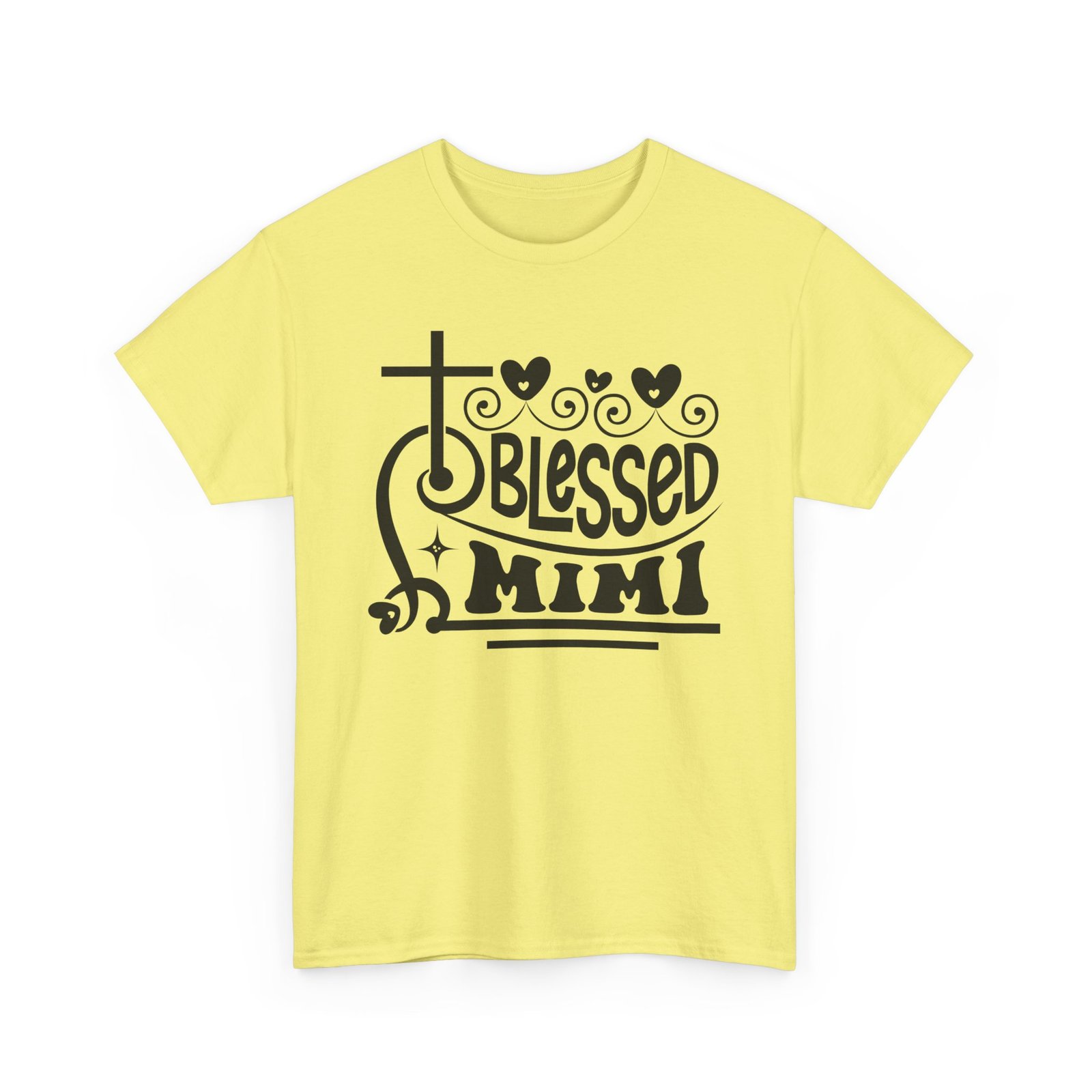 Blessed Mimi Tee — Cross & Hearts Christian Gift for Grandma - Image 45