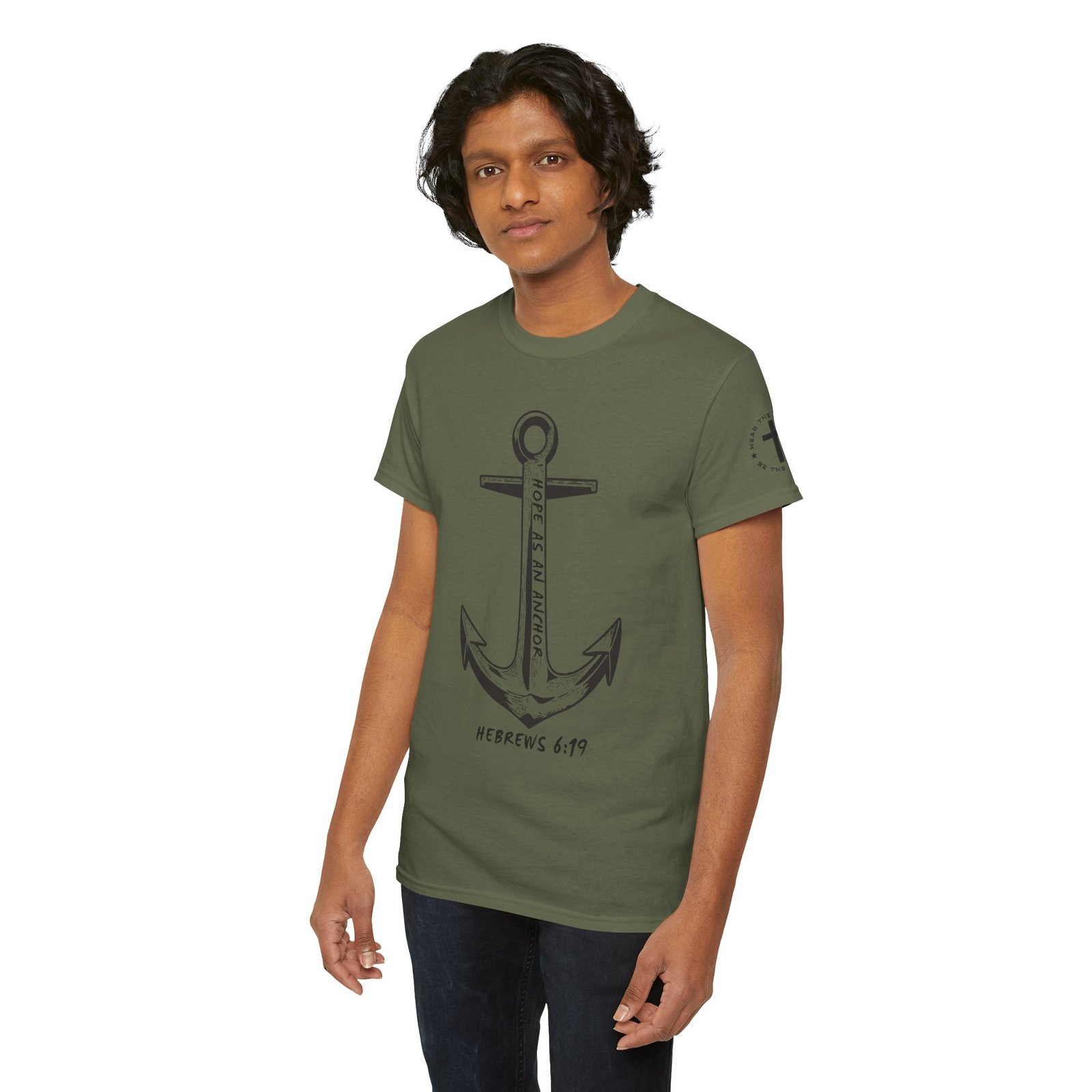 Anchor Faith T-Shirt – Hebrews 6:19 Christian Nautical Tee - Image 79