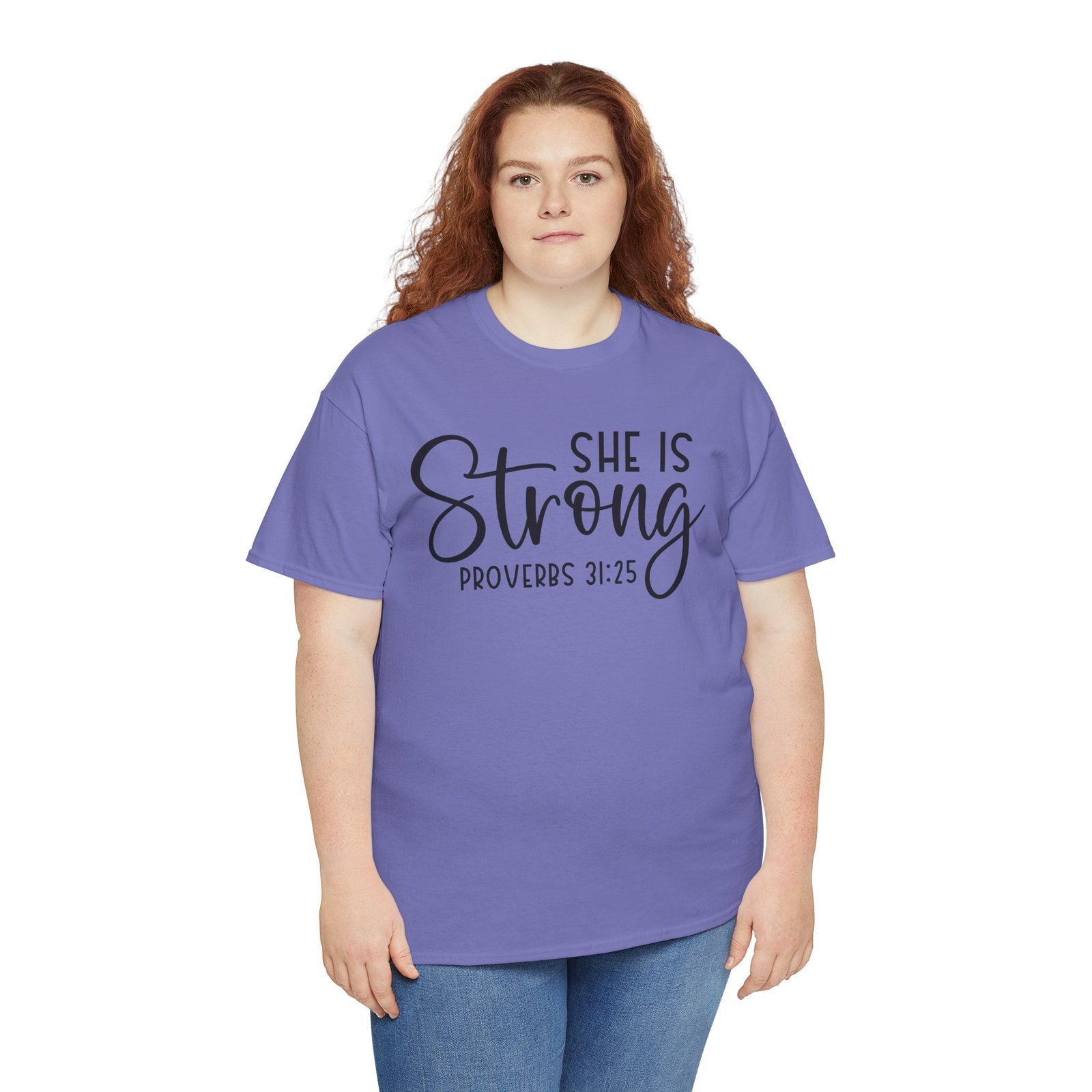 Proverbs 31 'She is Strong' — Inspirational Christian Tee - Image 77