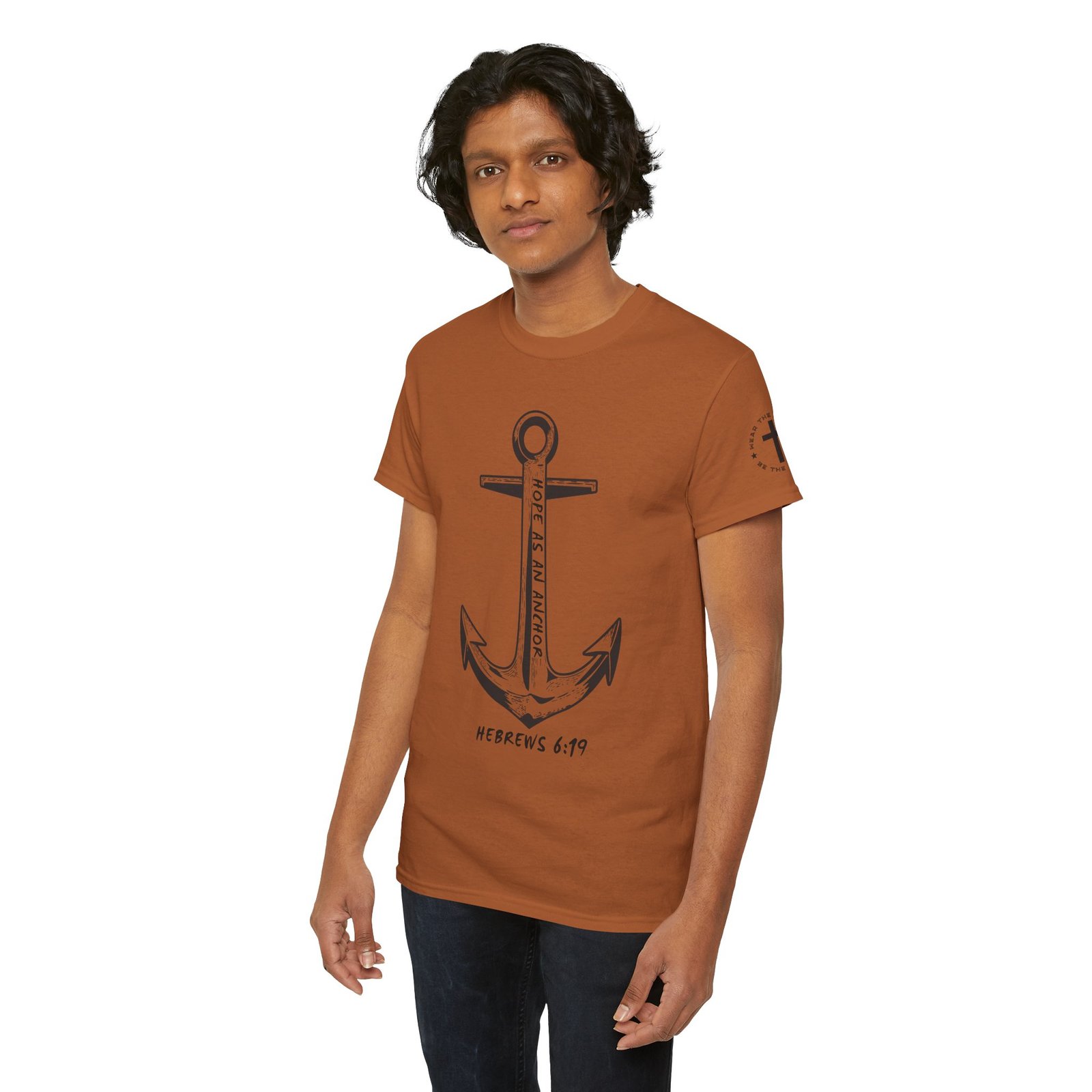Anchor Faith T-Shirt – Hebrews 6:19 Christian Nautical Tee - Image 49
